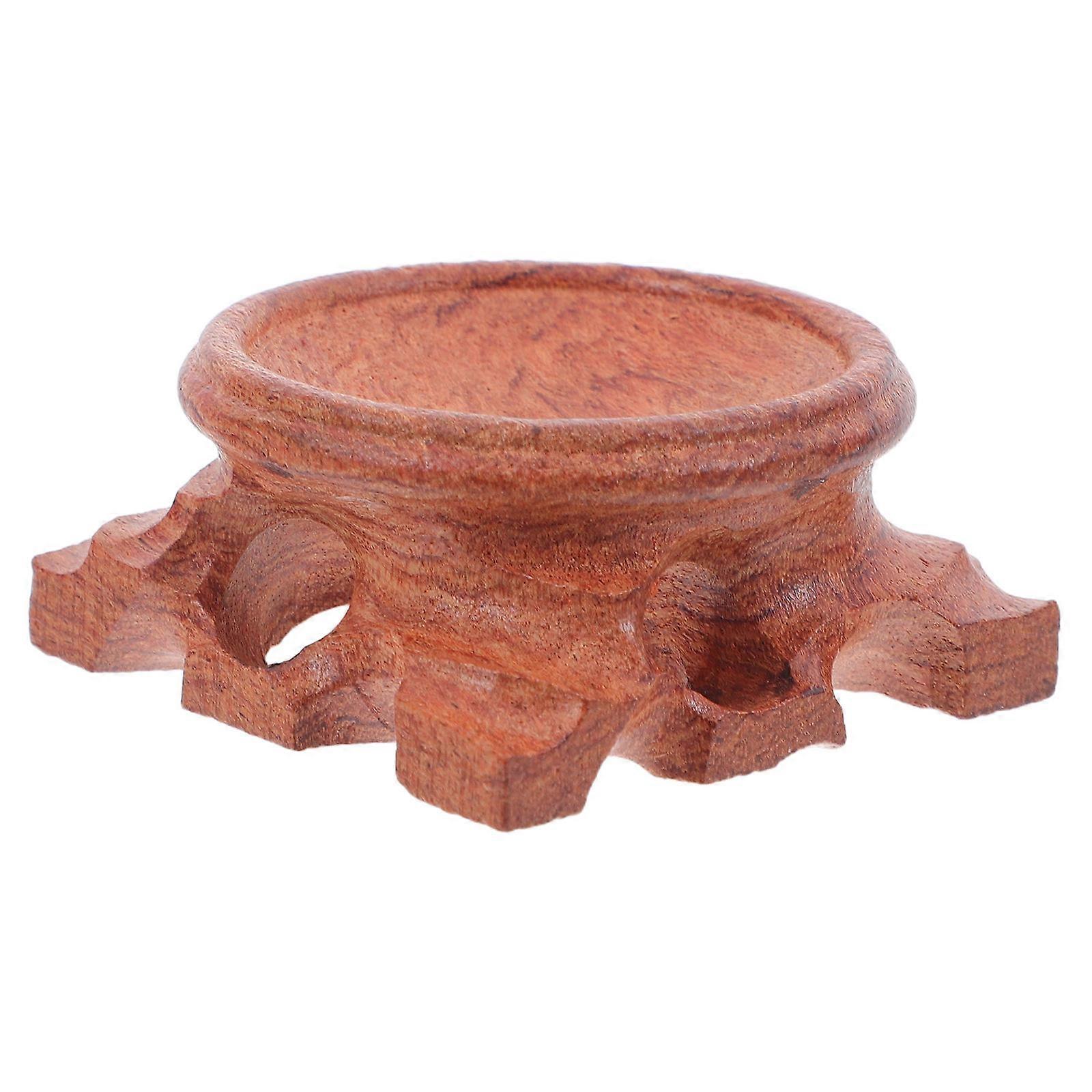 Wooden Crystal Ball Stand for Display with Stable Support and Elegant Design Coffee Color 3.5 Inches