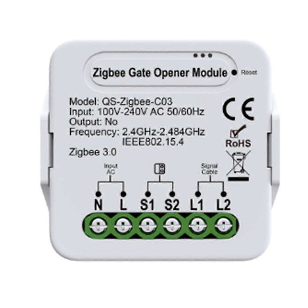 Tuya Zigbee Smart Curtain Switch Module Connect Roller Blinds Shutter Electric Motor for Alexa Google Home(B)