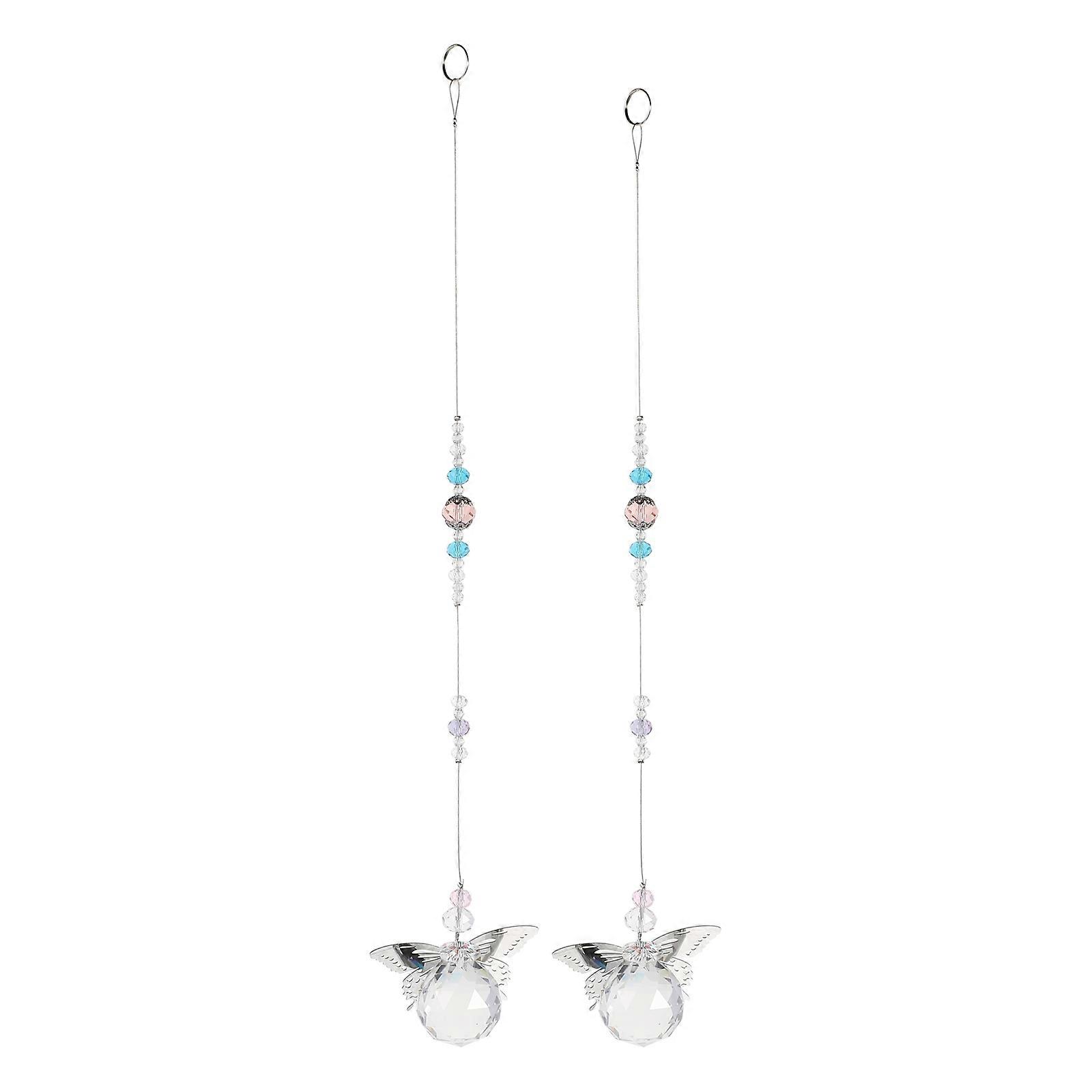 Creative Crystal Pendants for Decor Assorted Color Materials 2pcs