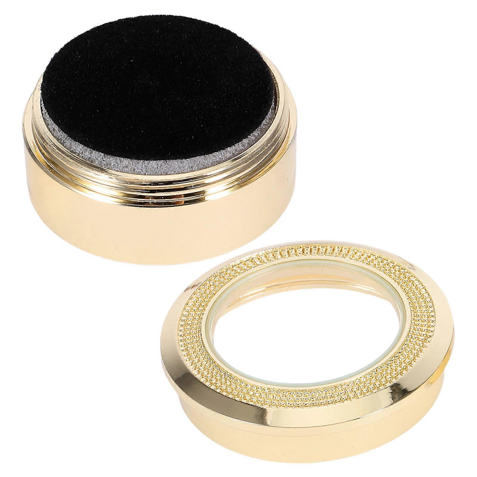 Round Gemstone Display Box Jewelry Storage Box with Clear Lid