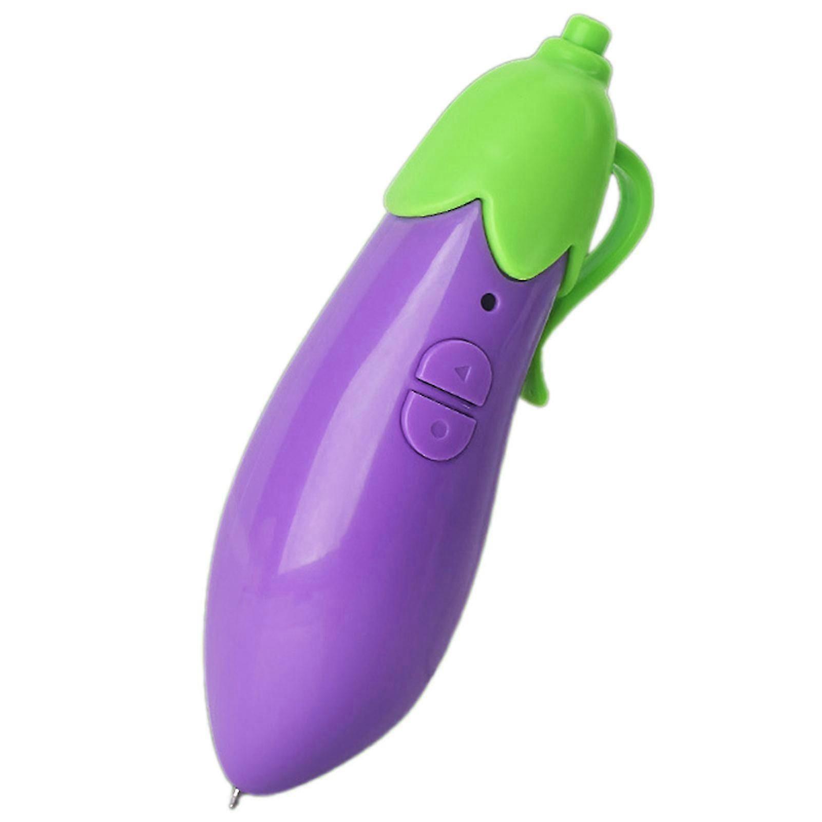 Novelty Carrots Design Press Type Recording Pen Battery Powered for Party games