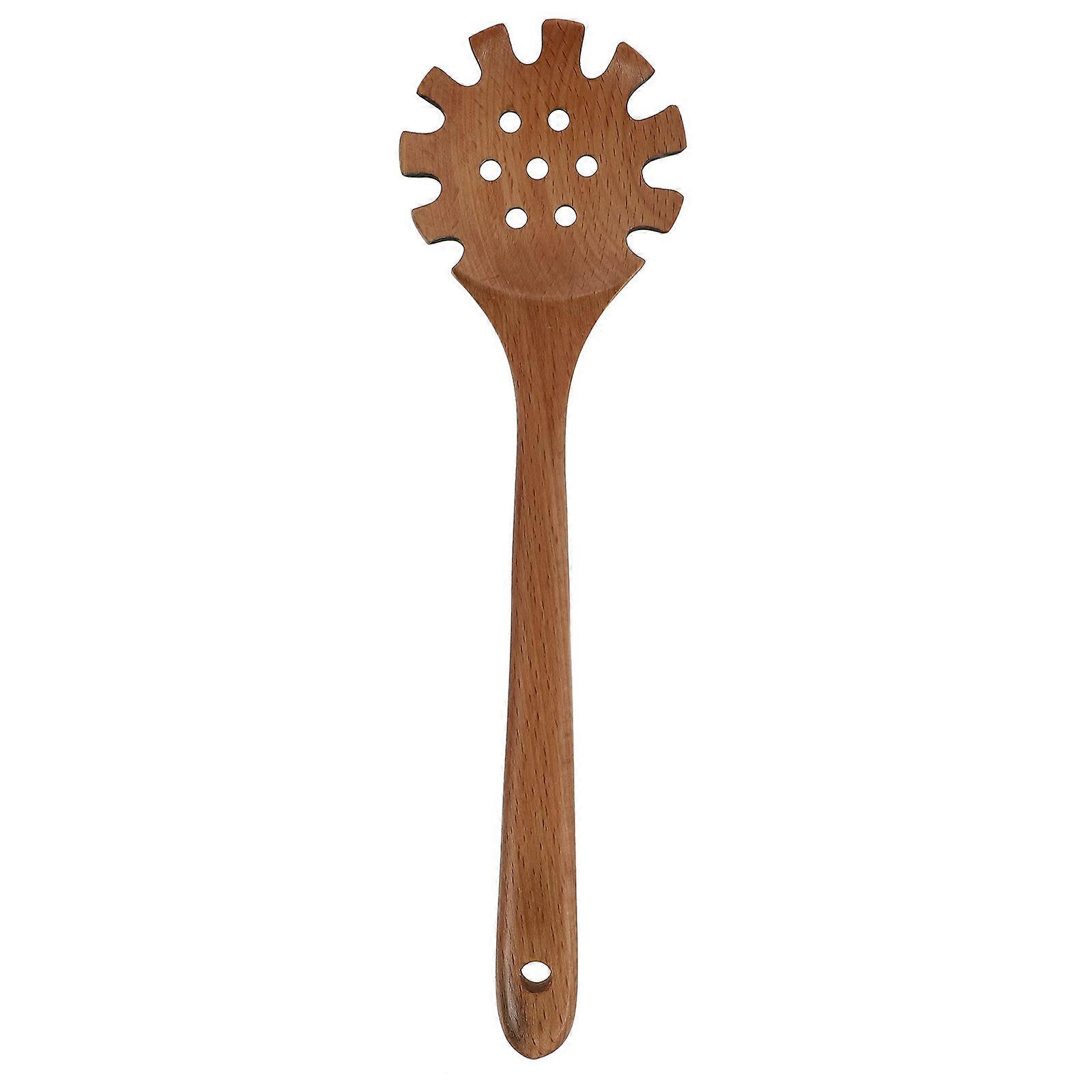 Portable Kitchen Utensil Beech Noodle Spoon for Kitchen Use 2Pcs