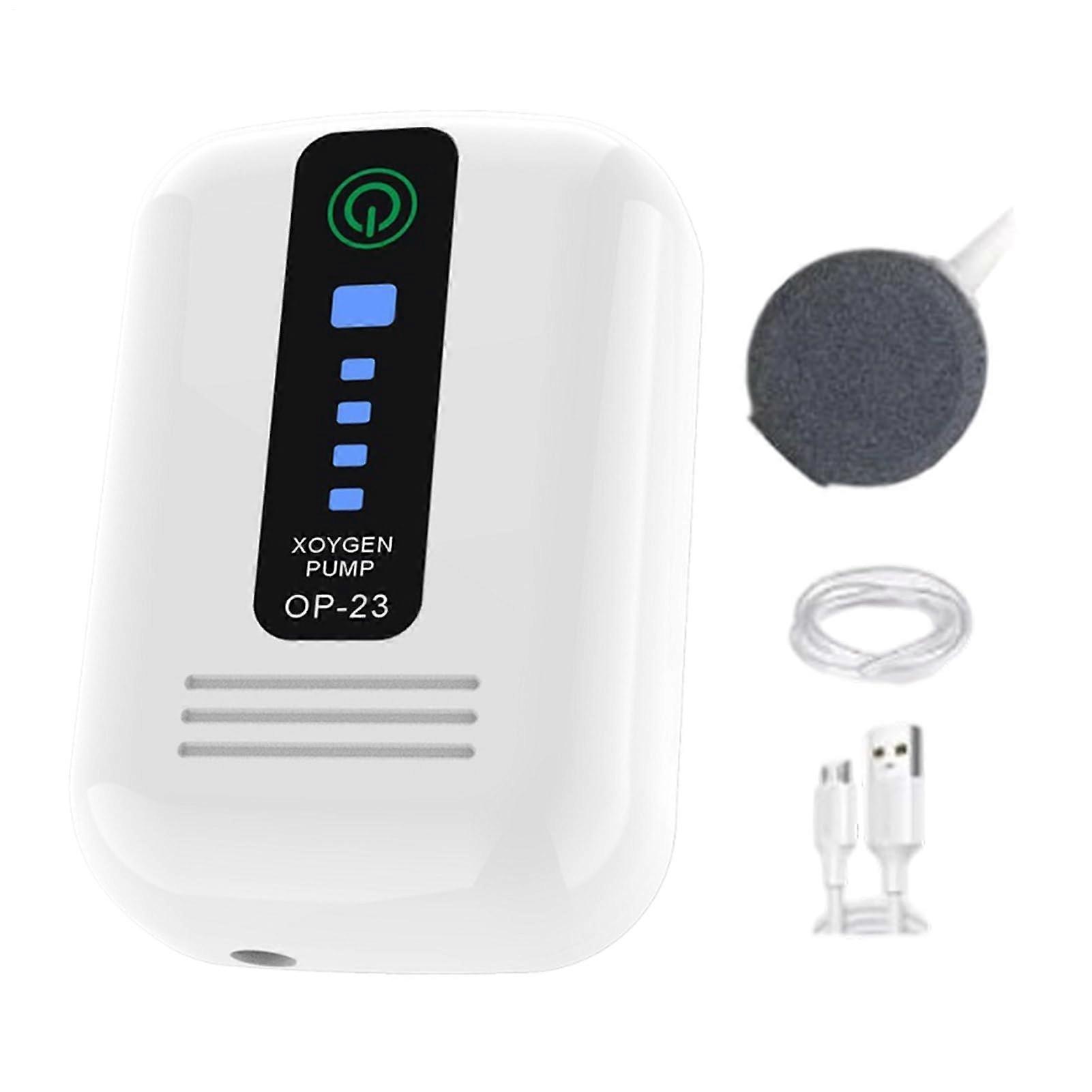 Fish Air Pump Portable Oxygen Compressor Powerful Quiet USB Powered Oxygen Aerator For Outdoor Hydroponic Fish Tank Pond