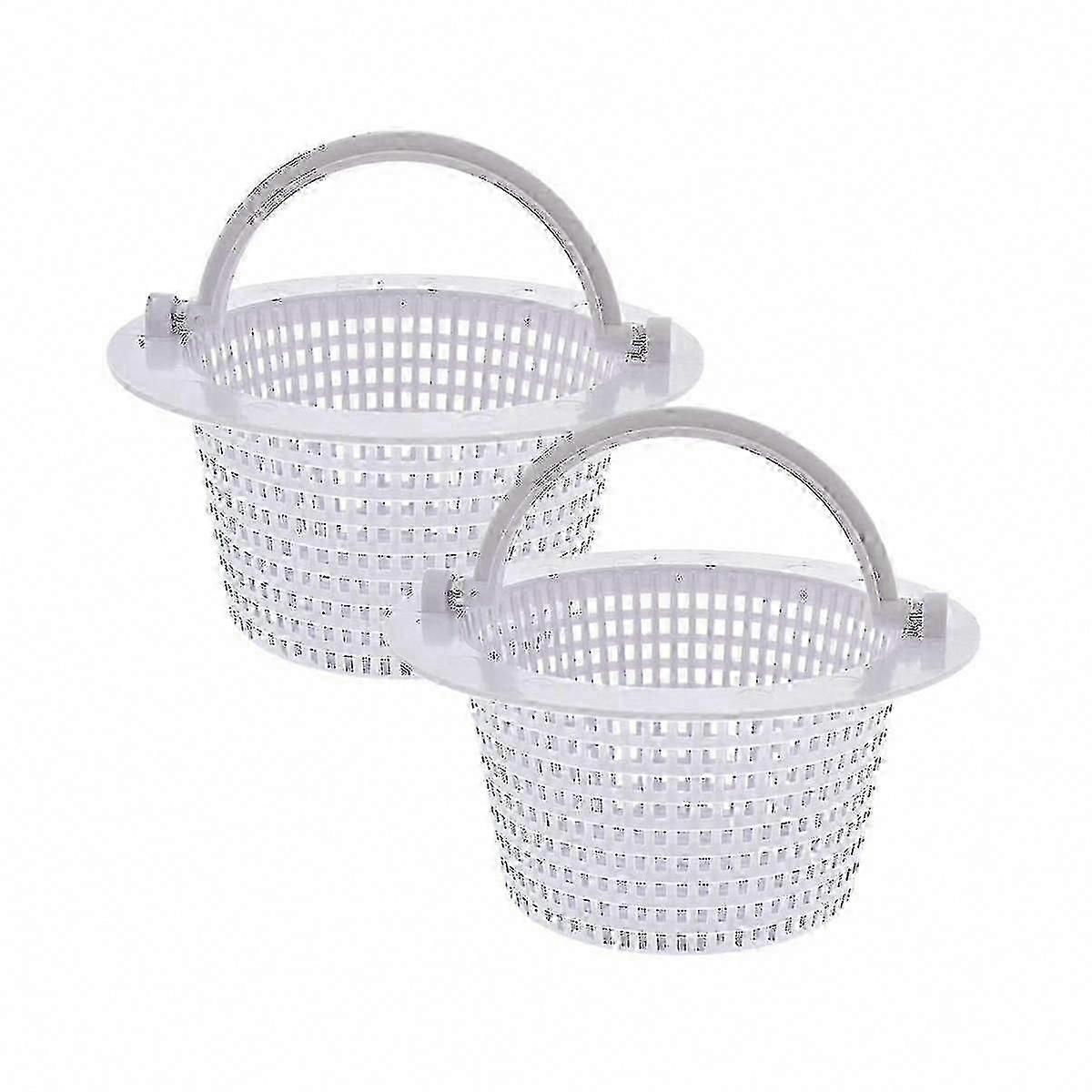 2-Pack Replacement Skimmer Basket with Handle for Above Ground Pool Thru-Wall