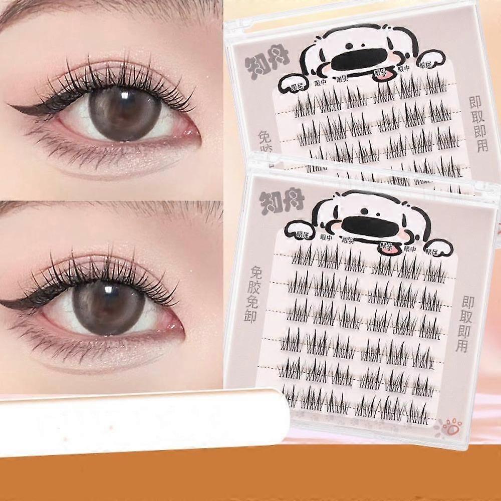 No Stem No Glue Segmented False Eyelashes 3D False Eyelashes  Makeup Supplies