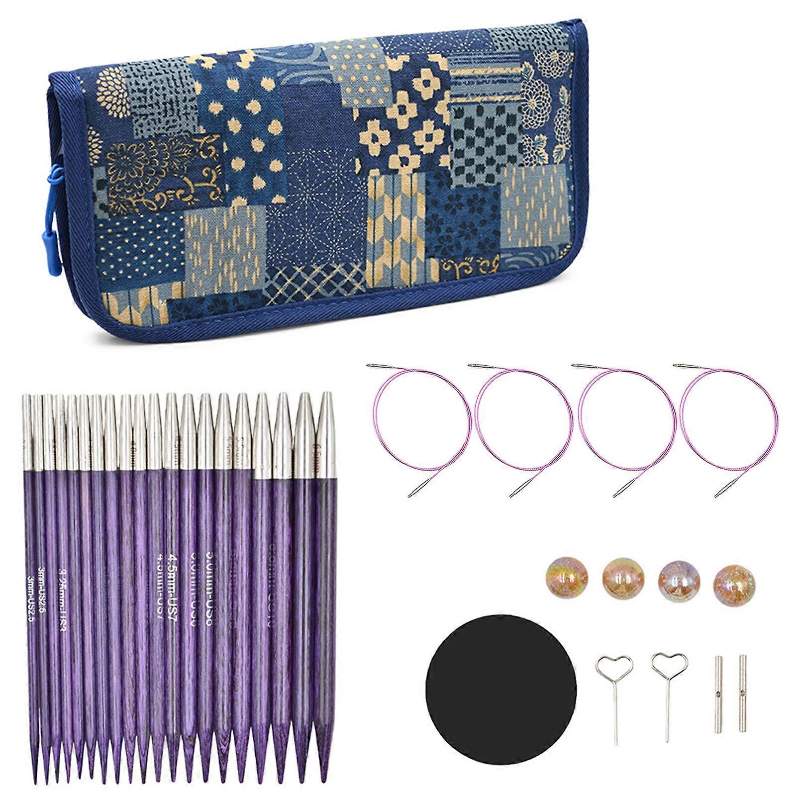 Beginner Friendly Circular Knitting Needle Set Interchangeable Detachable Designs Easy Use Craft Projects Multicolor