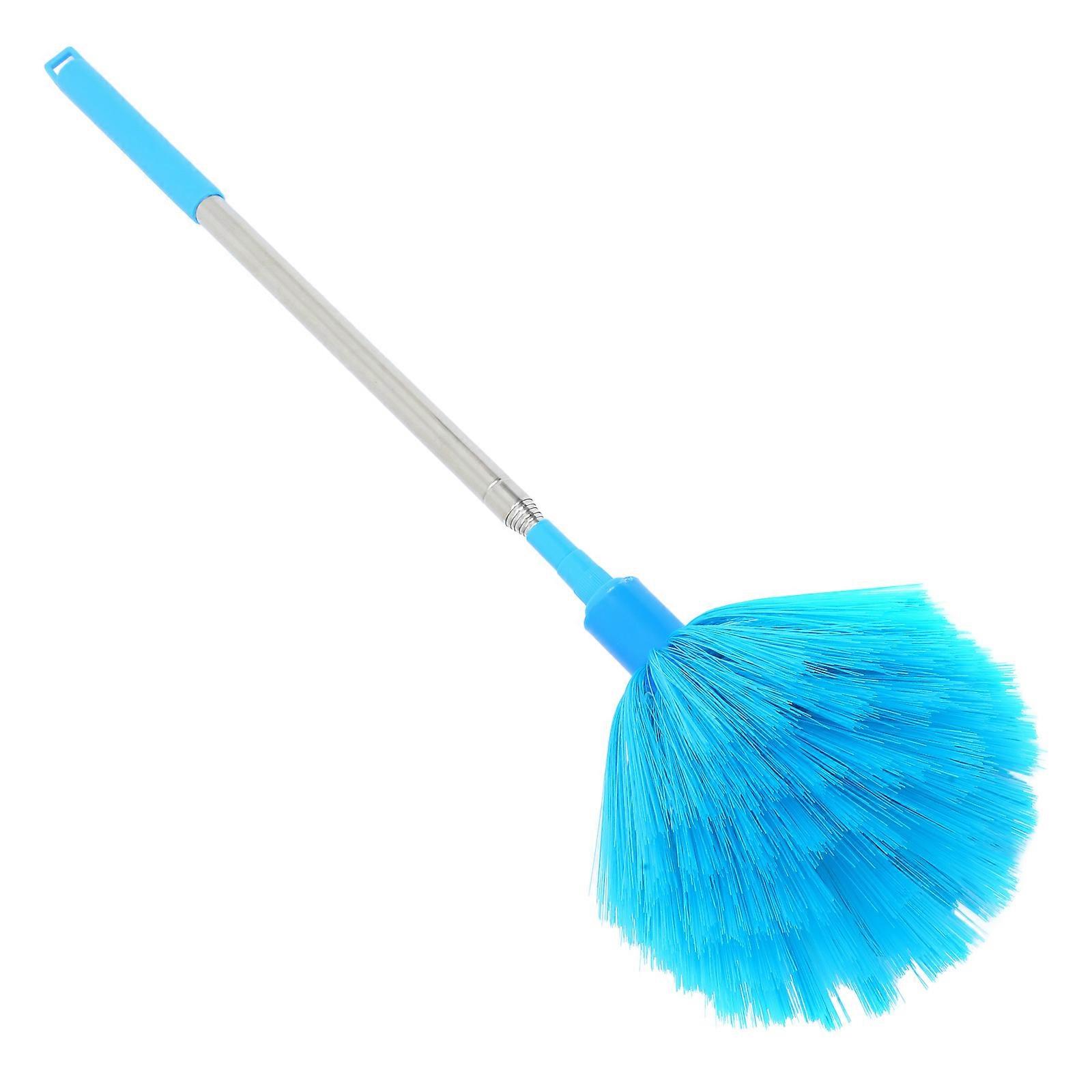 Cobweb Removal Ceiling Cleaner Reusable Duster With Extension Pole For Home Use Sky Blue 1Pcs
