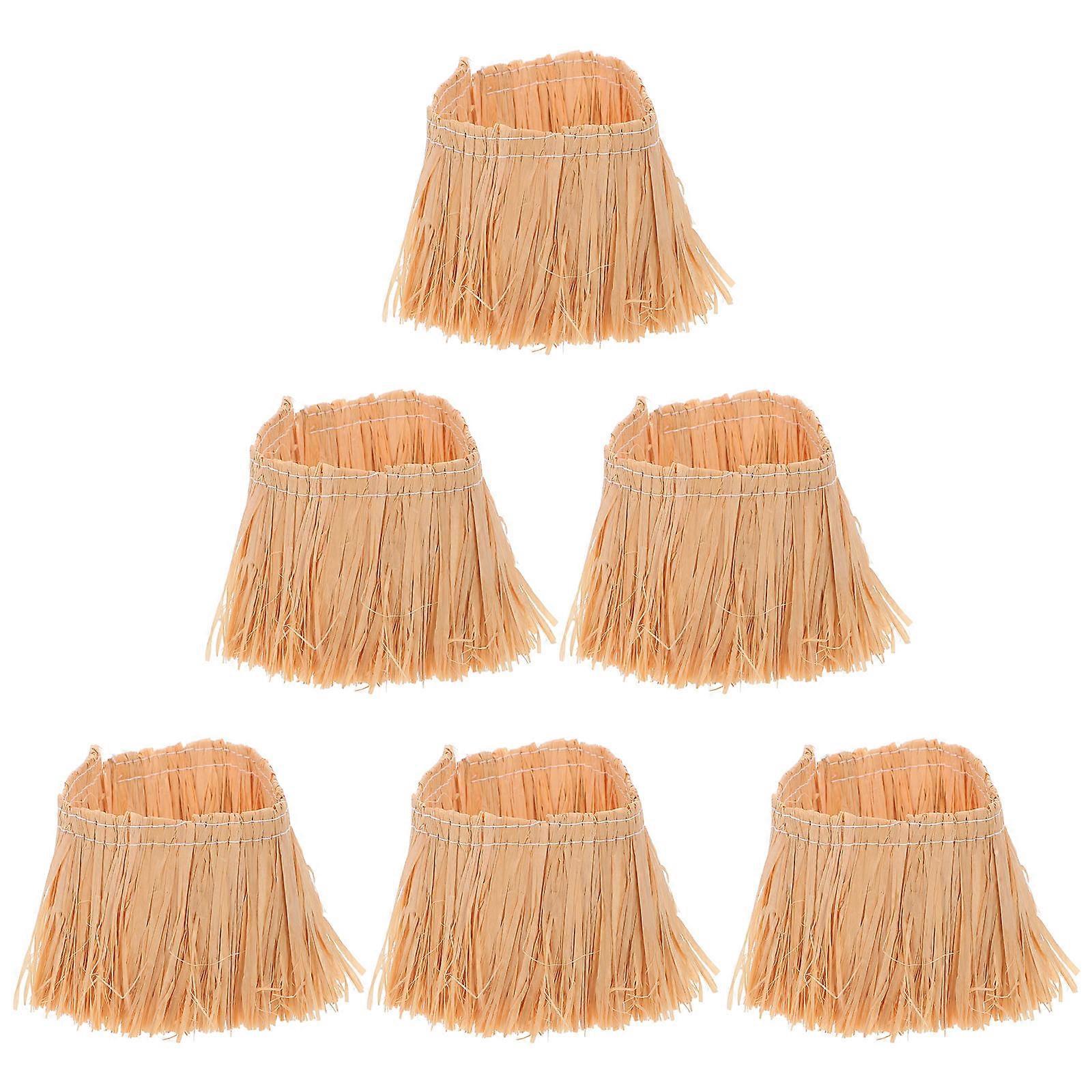 Simulated Thatch Roof for Decorative Hay Use 6Pcs Artificial Thatch Rolls