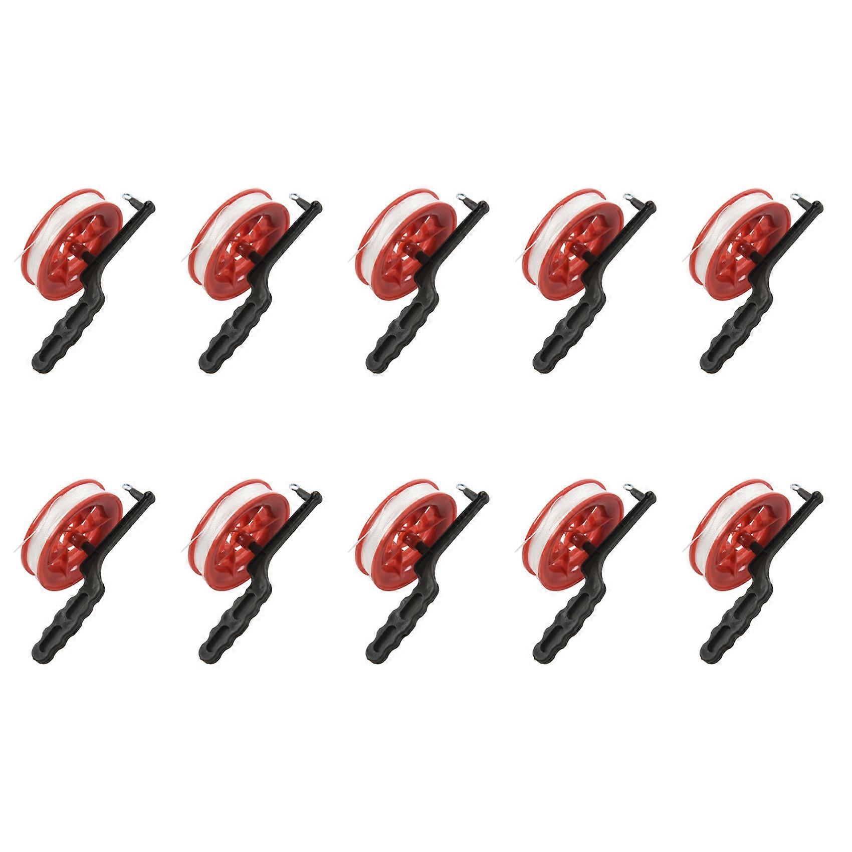 10pcs 100M Twisted String Line Red Wheel Kite Reel Winder