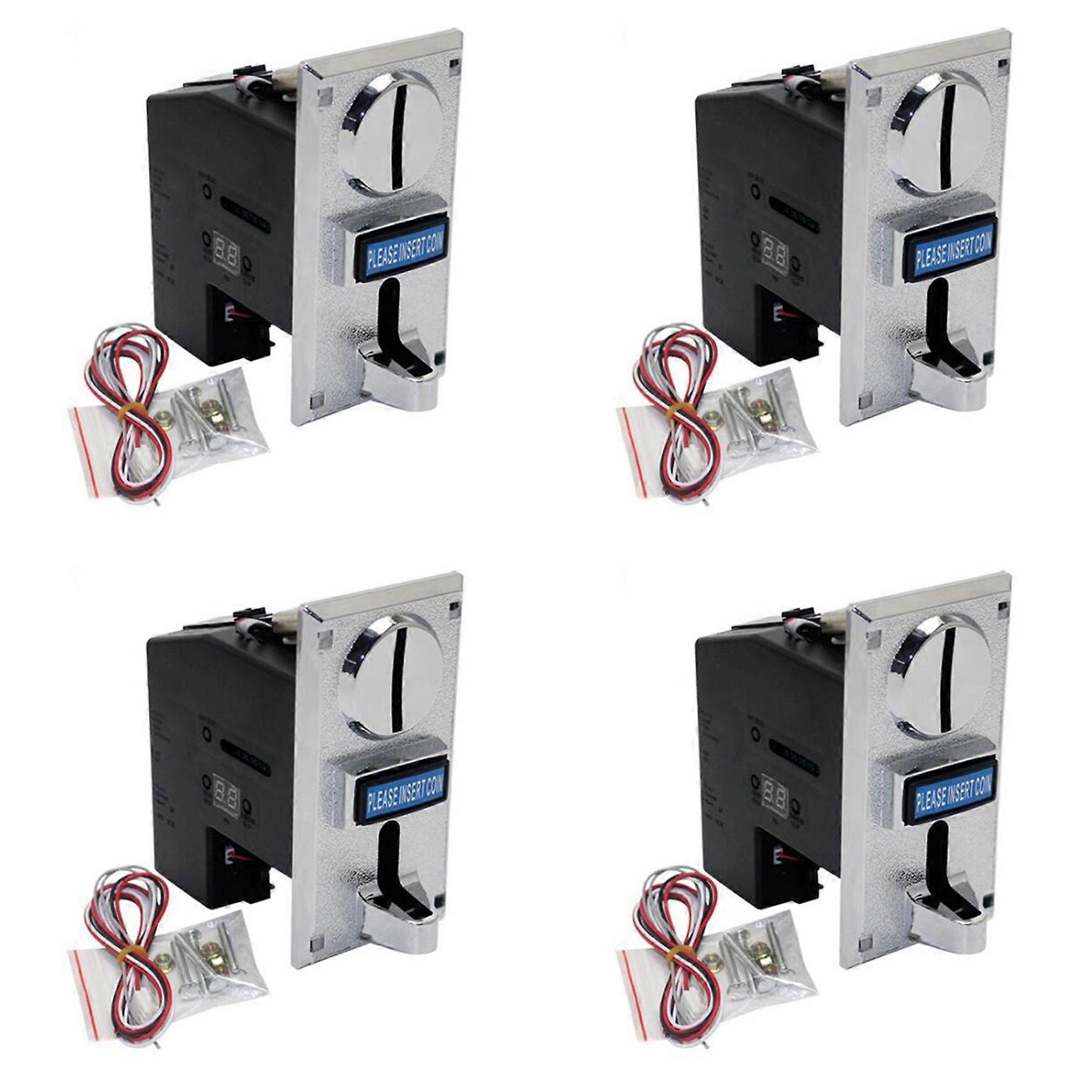 4X Programable Plastic Multi Coin Acceptor Electronic Roll Down Coin Acceptor Selector Mechanism Side Coin Selector