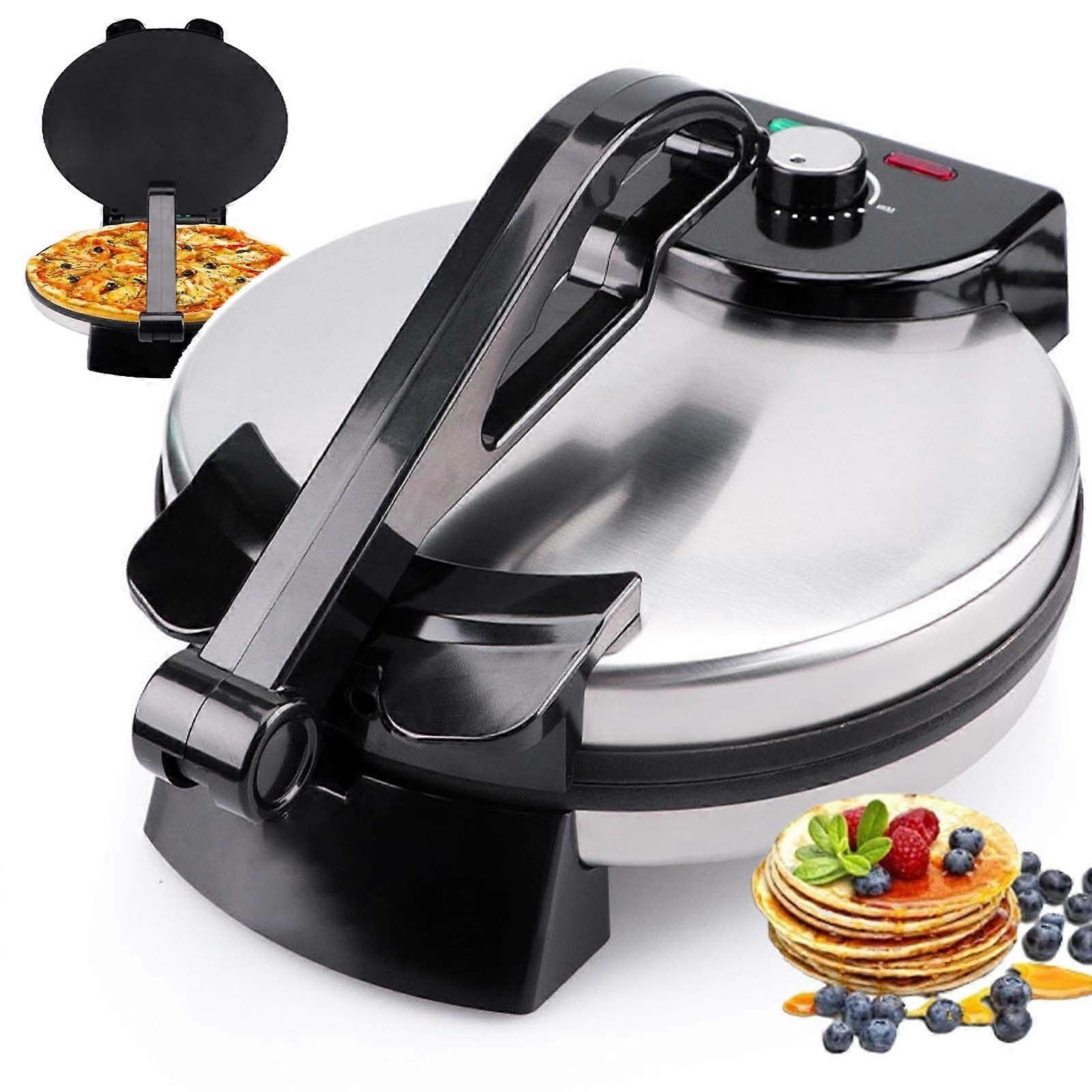 1800W DoubleSided Electric Pancake Maker with NonStick Surface and Temperature Control