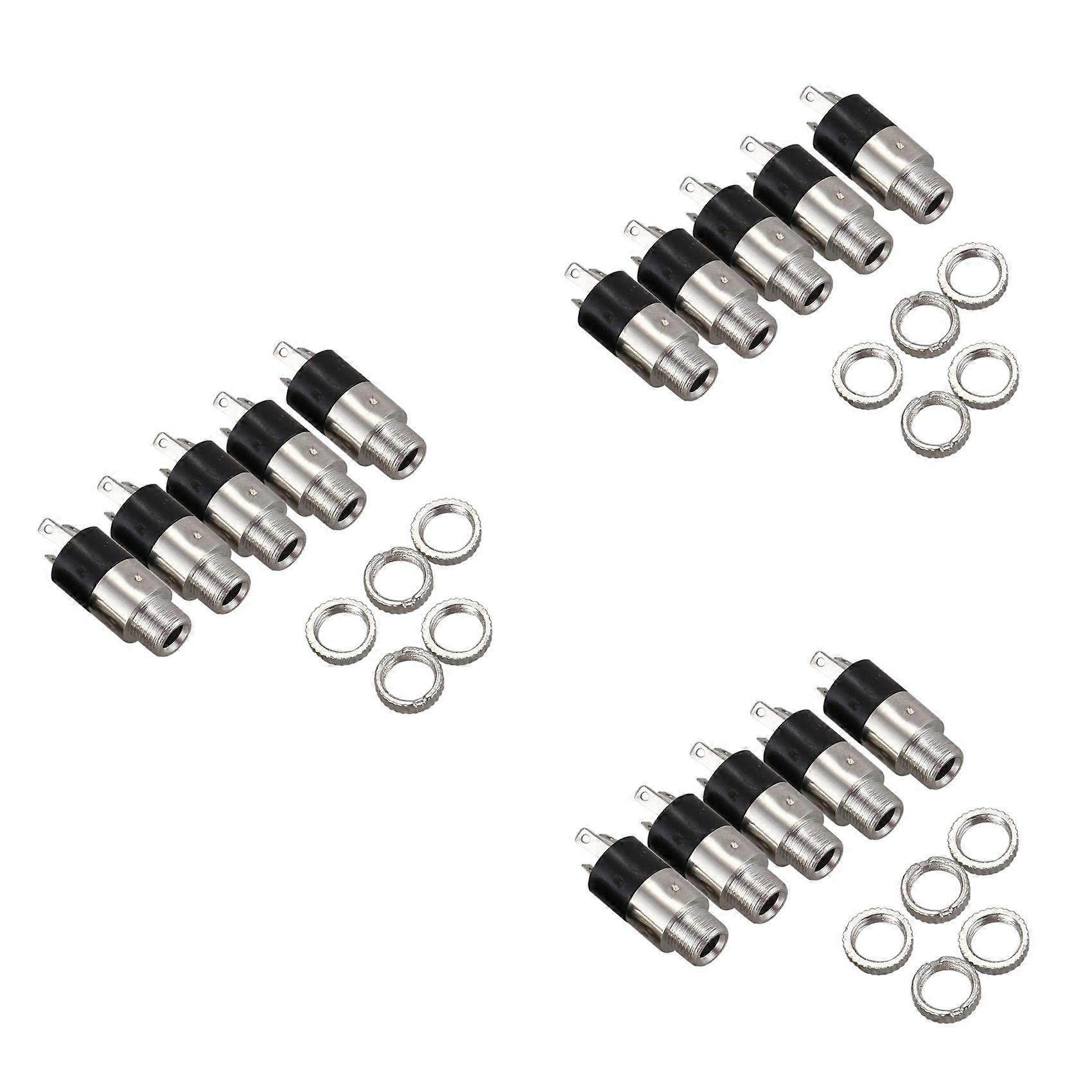 15PCS 3.5mm Stereo Jack Panel Mount Connector