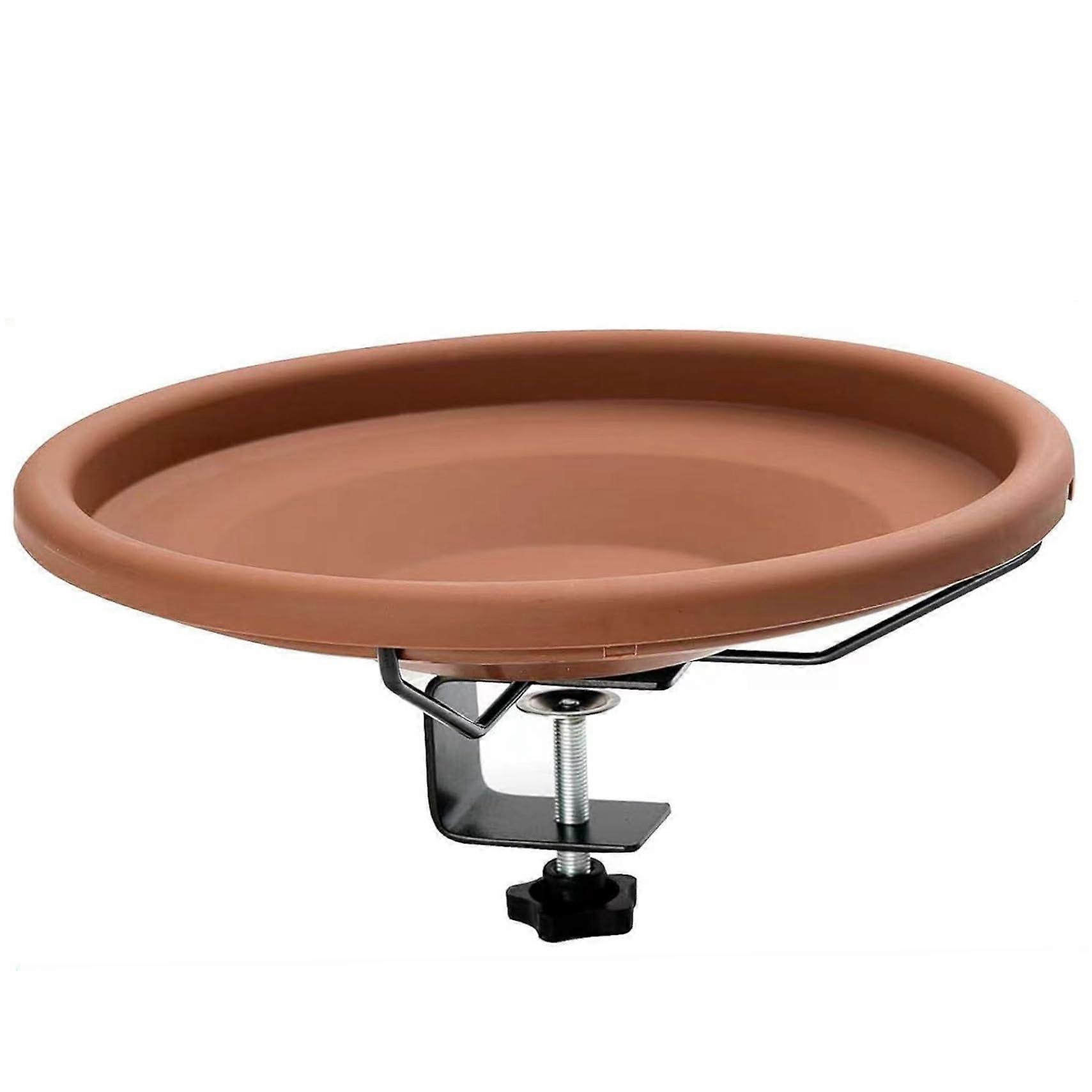 Deck Mounted Bird Bath with Removable Bowl, Adjustable RustProof Steel for Outdoor Garden Yard