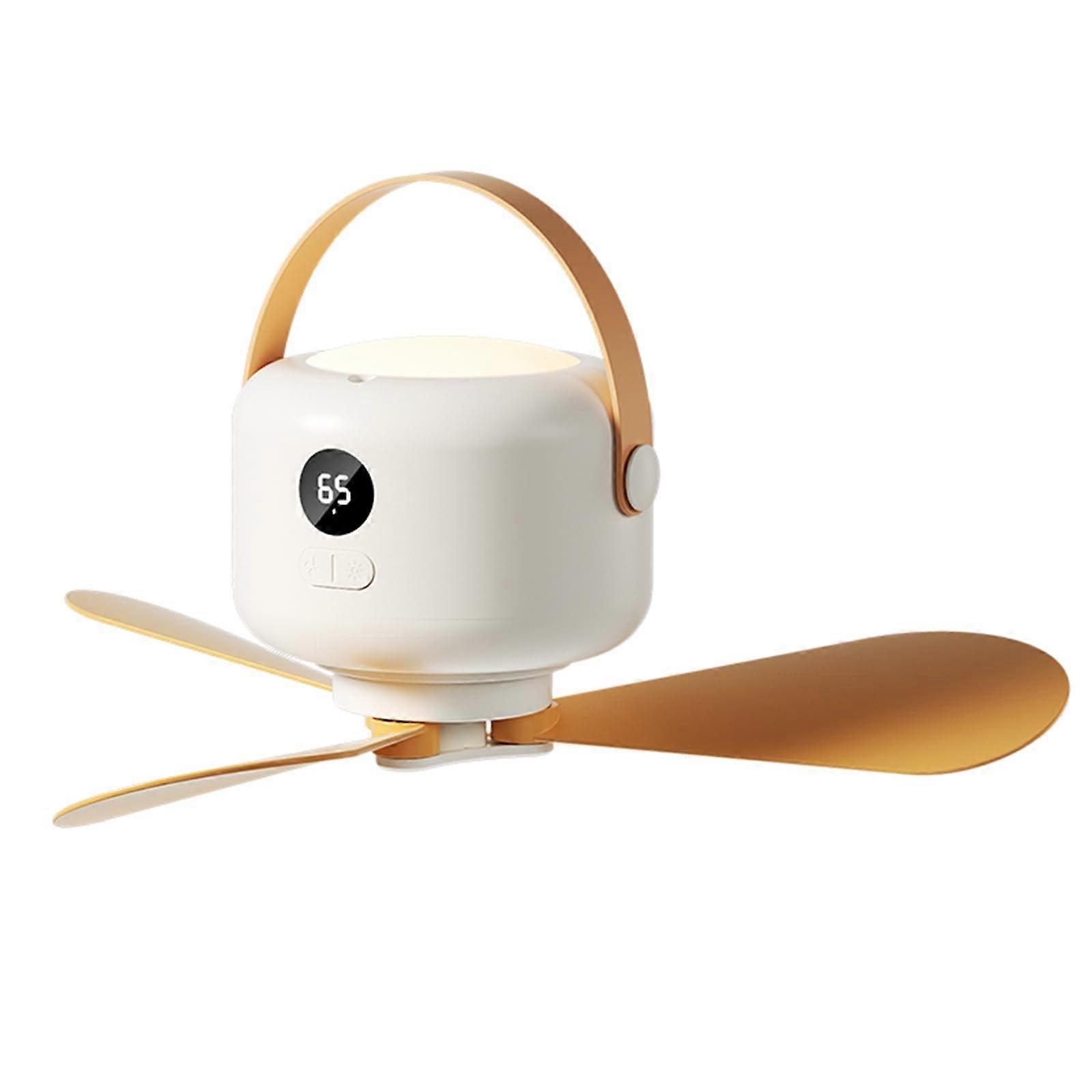 Ceiling Fan with Light, 27cm USB Powered, Low Noise, Remote Control, Energy Saving LED