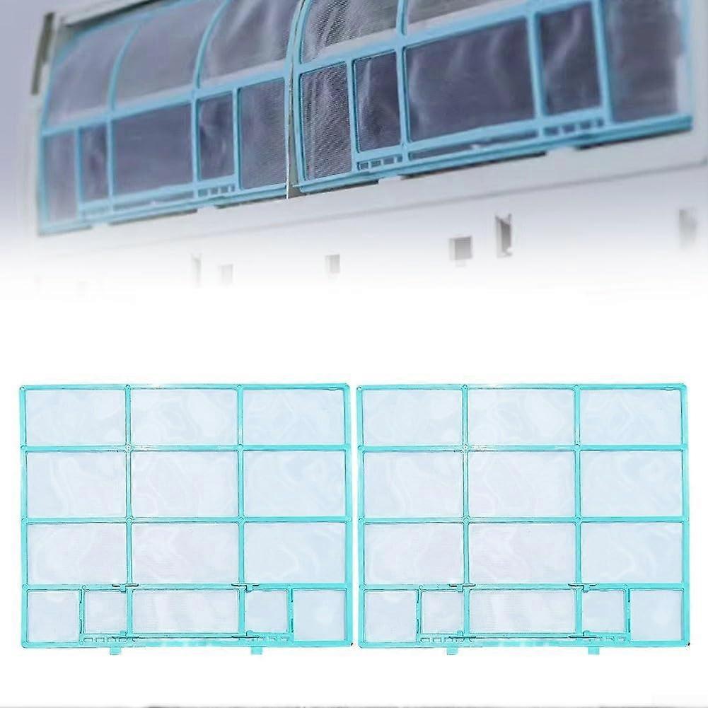 Air Conditioner Dustproof Screen 2Pcs 34.5x27.5cm Reusable AC Filter Cover for Indoor Unit