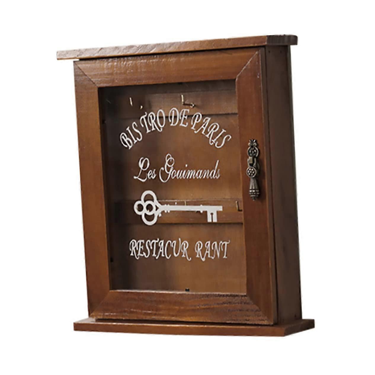 Wall Mounted Key Holder Box for Entryway Key Organization Decorative Front Door Storage Cabinet