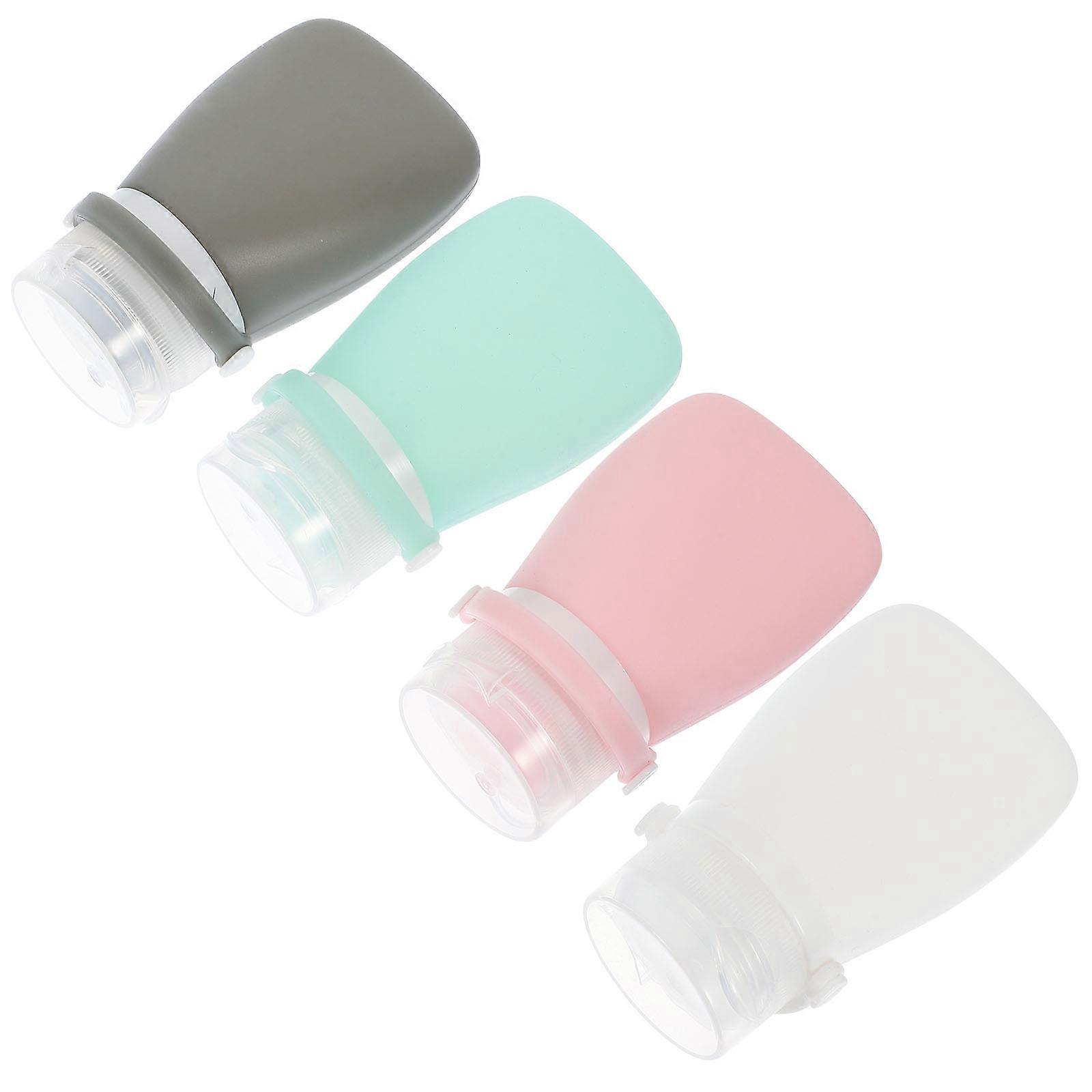 Assorted Silicone Sauce Bottle Squeeze Bottles for Salad Dressing 4Pcs