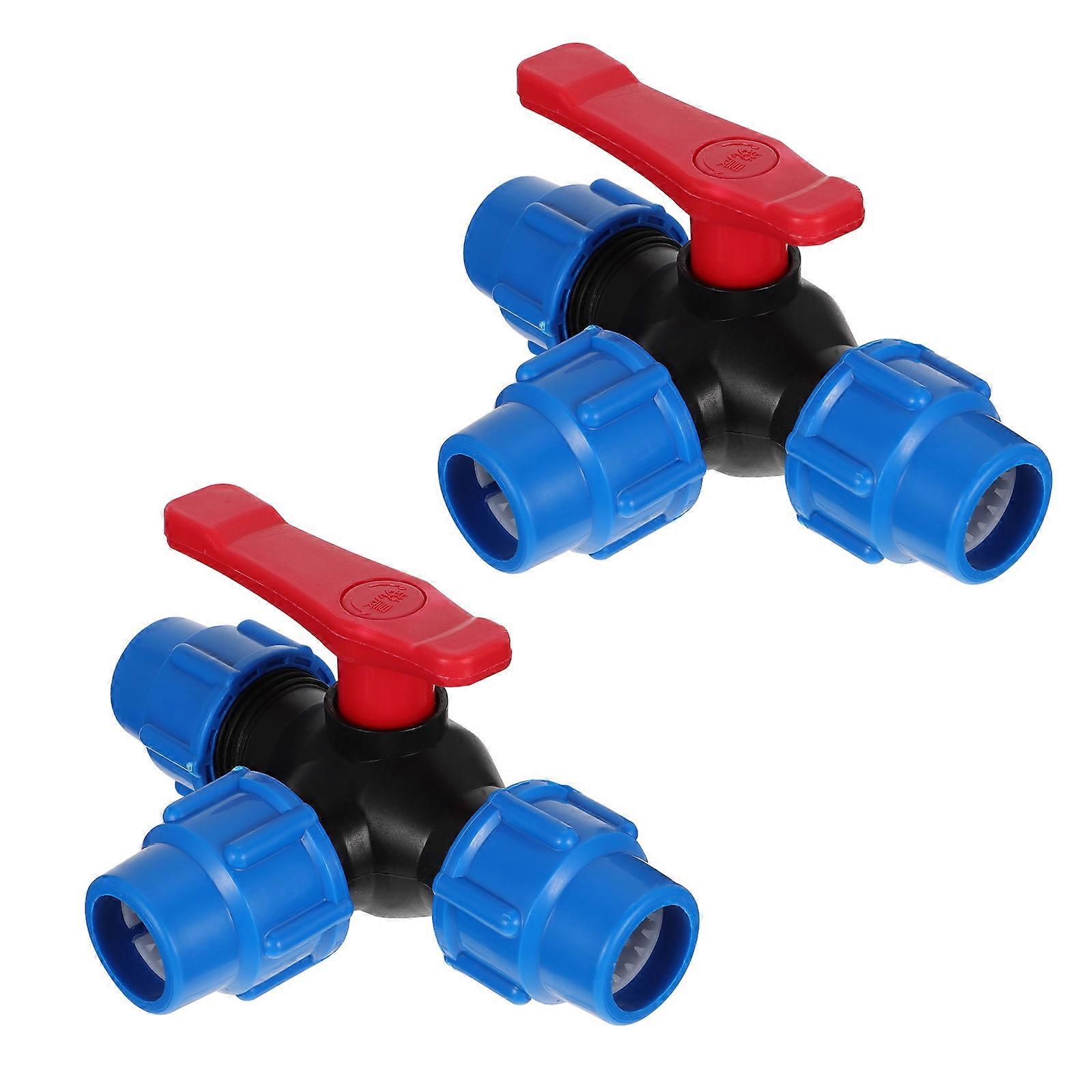 Agricultural Irrigation Tee Connector for Pipe Connector 2Pcs Sturdy PP Material