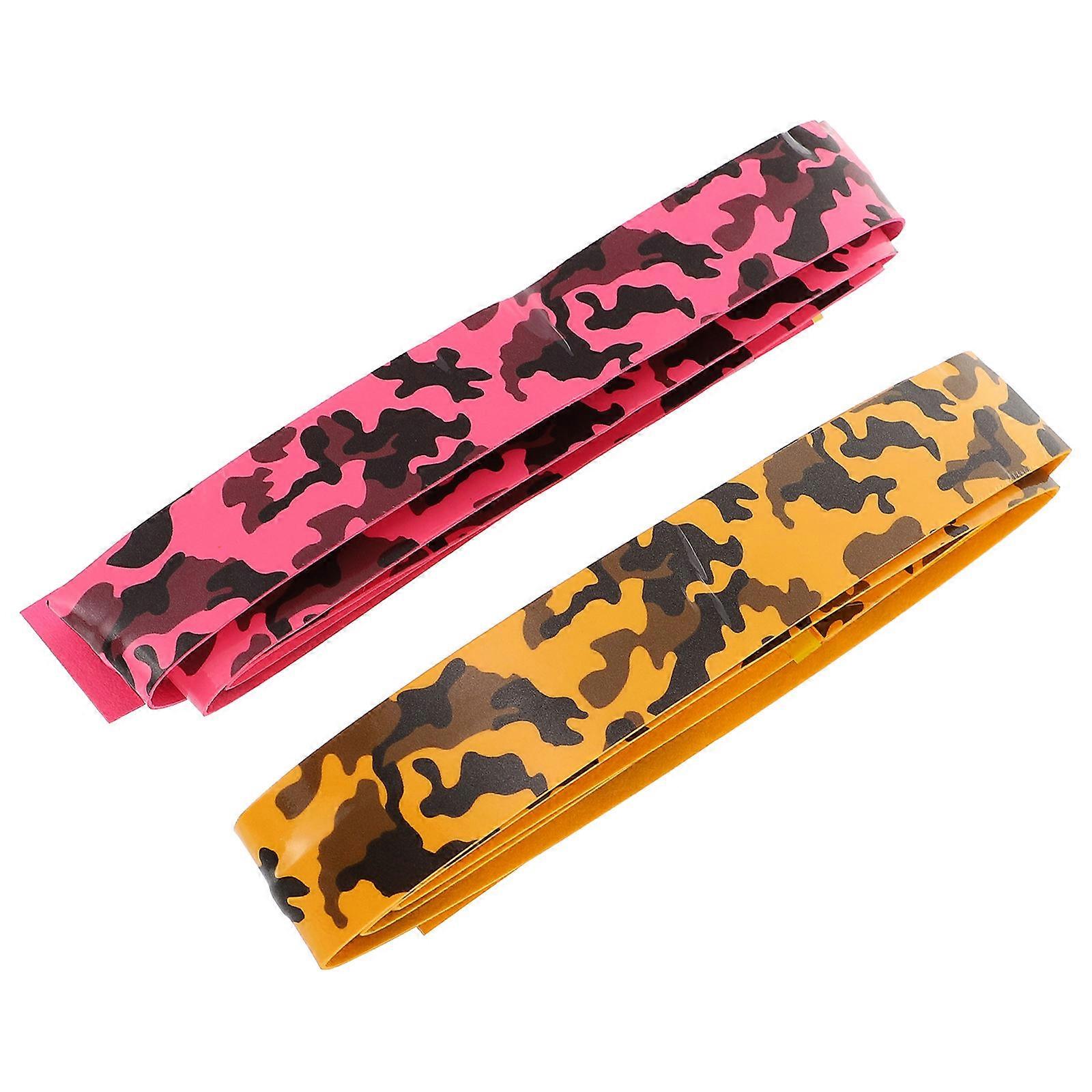 PU Racket Grip Strap for Racket 2Pcs Anti-Skid Rod Sweatbands Versatile Grip