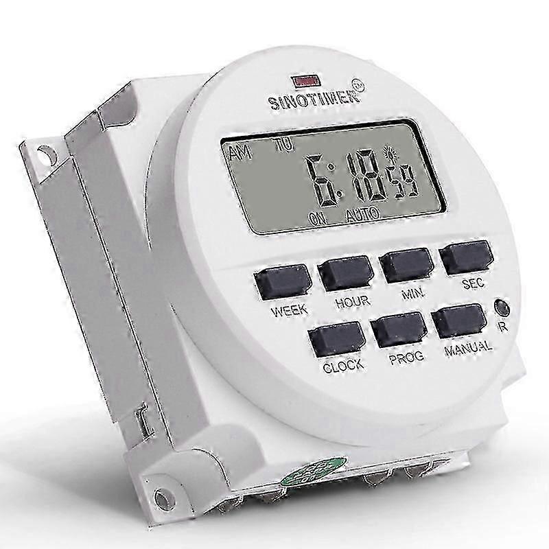 SINOTIMER TM618SH-1 1 Second Weekly Programmable Digital Timer Automatically Turn on Off Microcompu