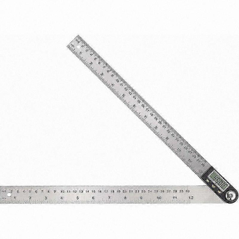 Stainless Steel Digital Protractor with LCD Display, 300mm Length, HOLD/ZERO Function for Angle Measurement