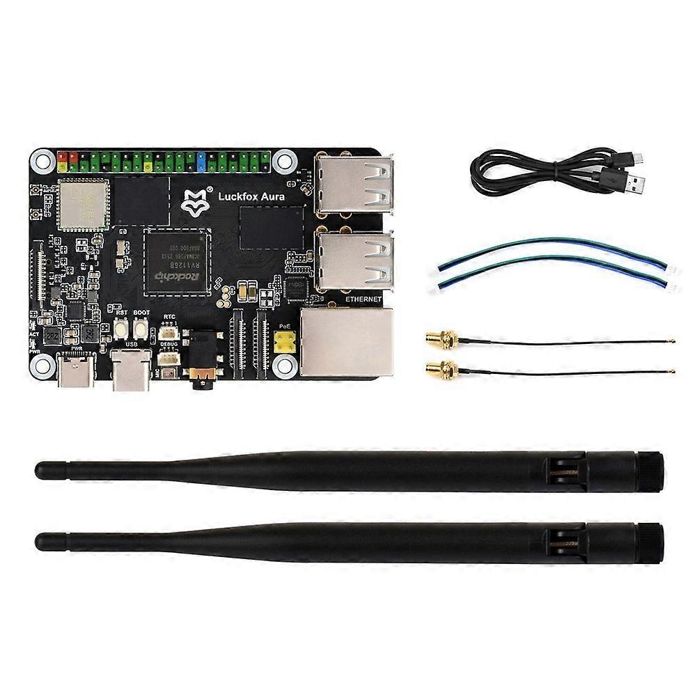 Luckfox Aura Linux Development Board Based on RV1126B, 3 TOPS Computing Power 4K Encoding and Decoding 64GB EMMC 2GB RAM