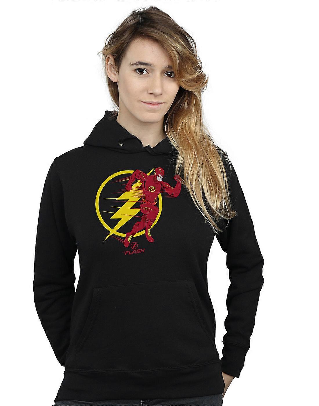DC Comics mulheres ' s o flash running hoodie emblema