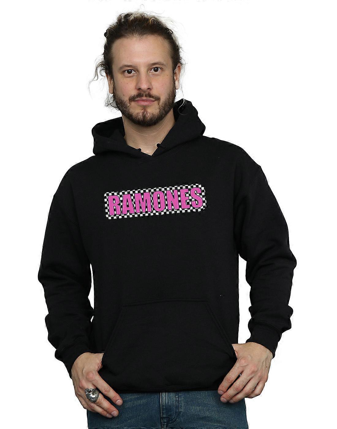 Ramones Men's Checked Logo Hoodie