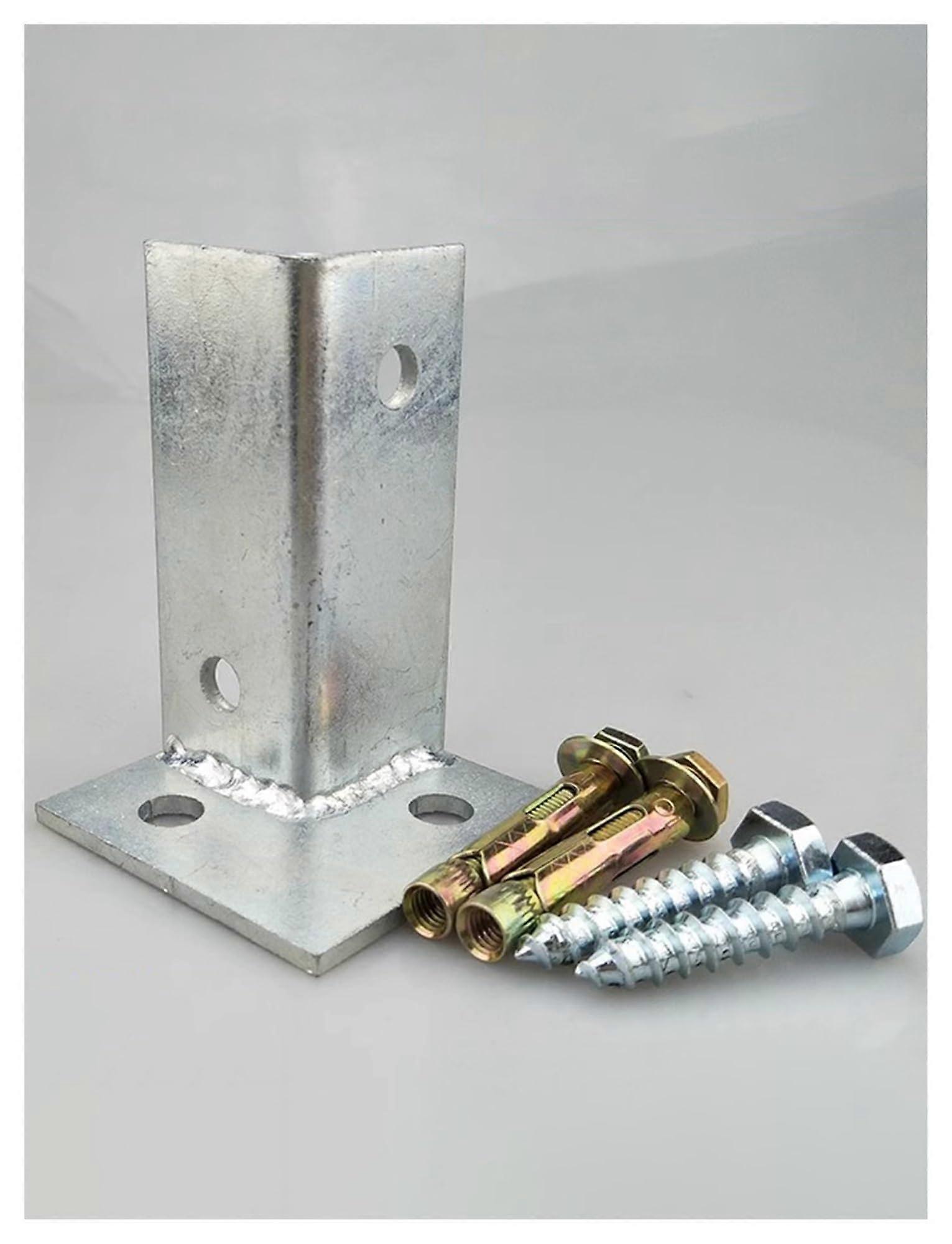 Adjustable Fence Post Base Bracket for Wood Posts, RustResistant Anchor with Fittings