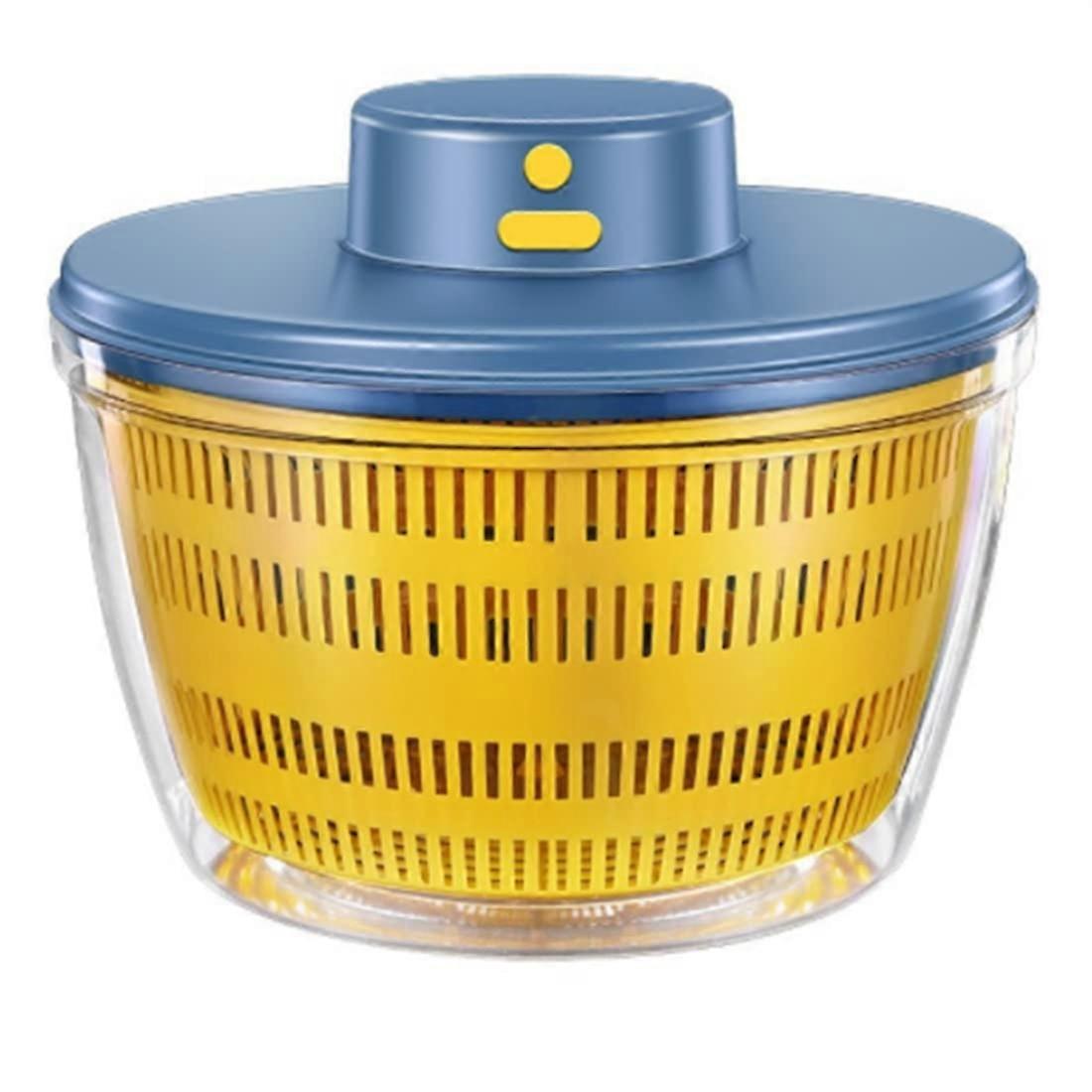 Electric Salad Spinner USB Rechargeable Vegetable Dryer with Automatic 10s Spin for Kitchen Use