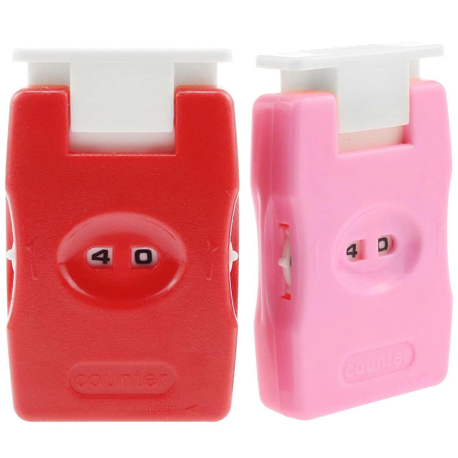 2 Set Mini Knitting Row Counter and Crochet Stitch Counter Tool for Easy 099 Rows Tracking