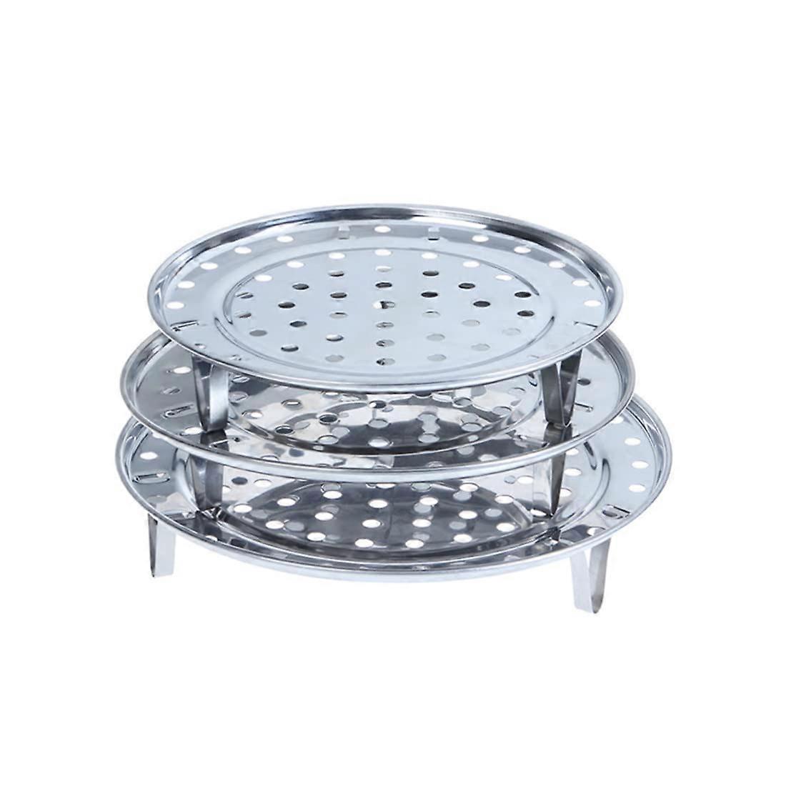 Stainless Steel Steamer Rack for Pressure Cooker, Stackable MultiLayer Cooking Round Canning Rack 3 Pack