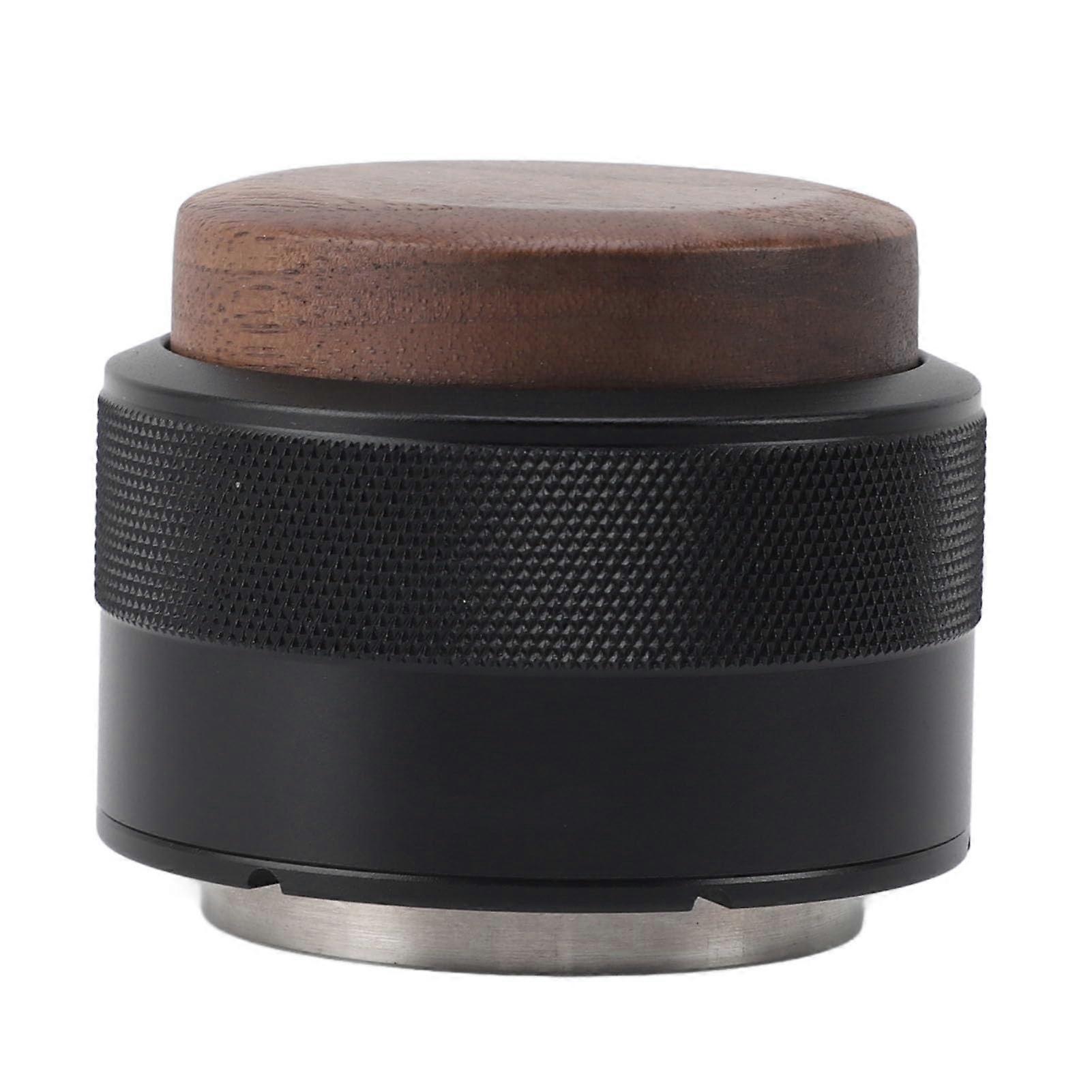 58mm Coffee Tamper and Distributor with Ergonomic Walnut Handle Rustproof Stainless Steel