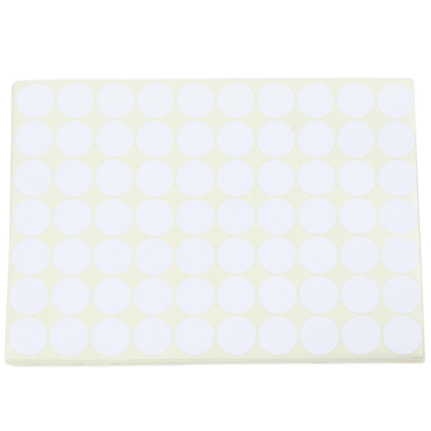 19mm Circles Round Code Stickers Adhesive Sticky Labels White