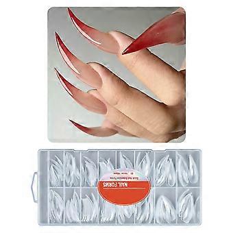160Pcs Easy DIY Nail Lengthening Molds Nail Extension Tips ABS Clear Quick Setup For Busy Women Students Time Saving Multicolor