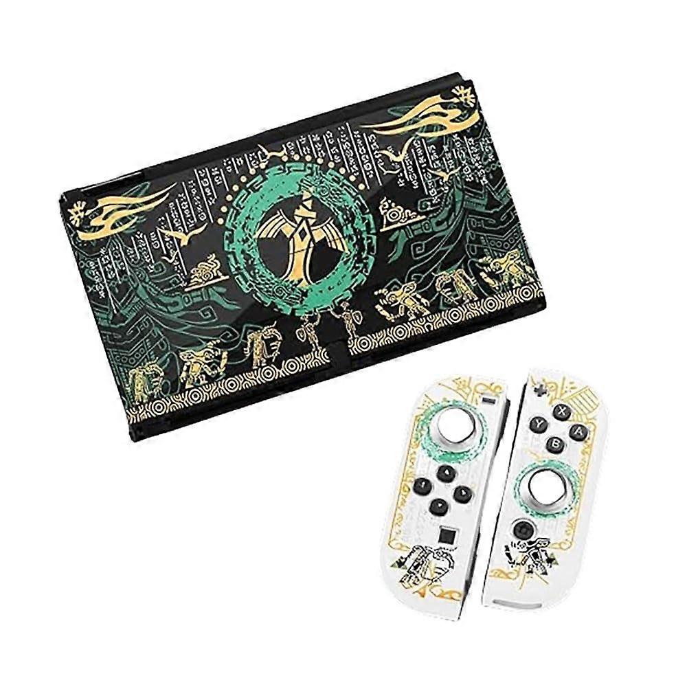 Shockproof Case for Nintendo Switch OLED with Dockable Flip Cover and Scratch Resistant Joycon Shell Set