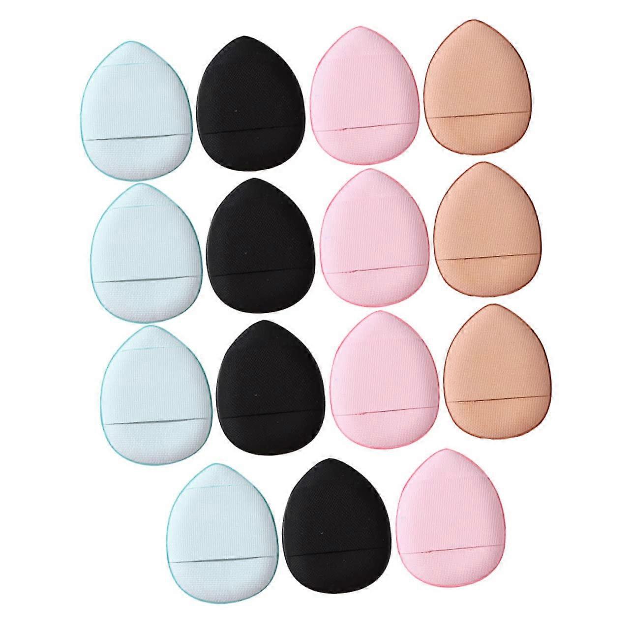 15pcs Mini Finger Makeup Puff for Powder Foundation Precise Wet and Dry Blending Tool