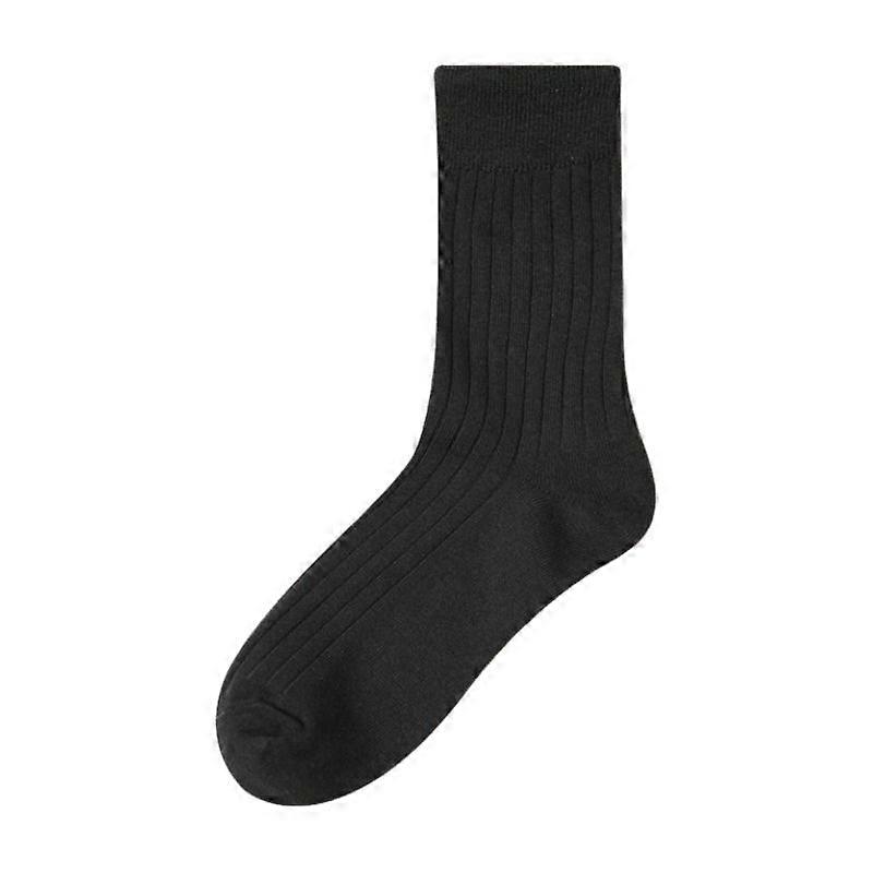 Striped Combed Cotton Double Needle Men's Socks Plus Size Autumn Winter