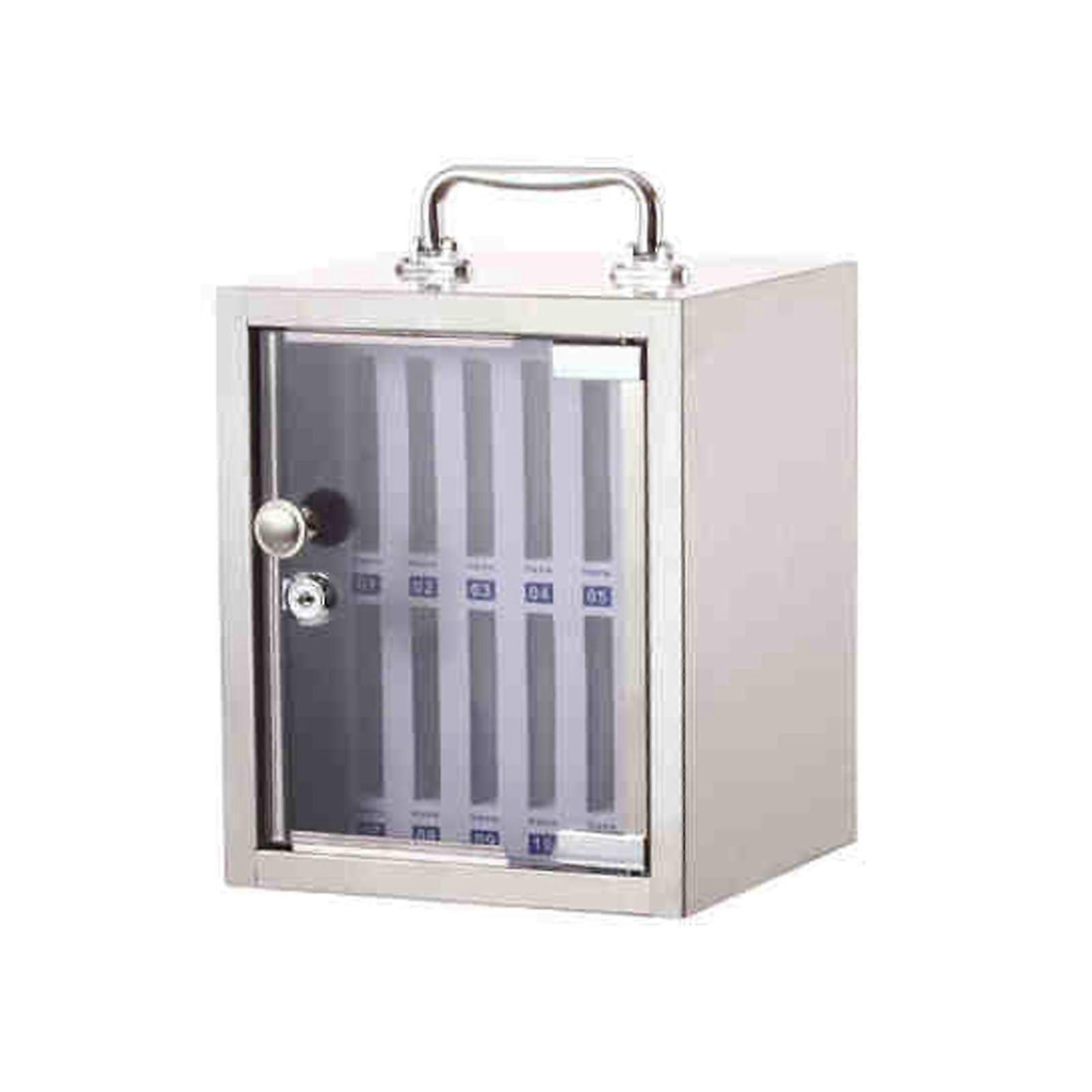 12 Slot Lockable Cell Phone Storage Locker with Clear Front Panel and Cushioned Compartments for Classroom Use