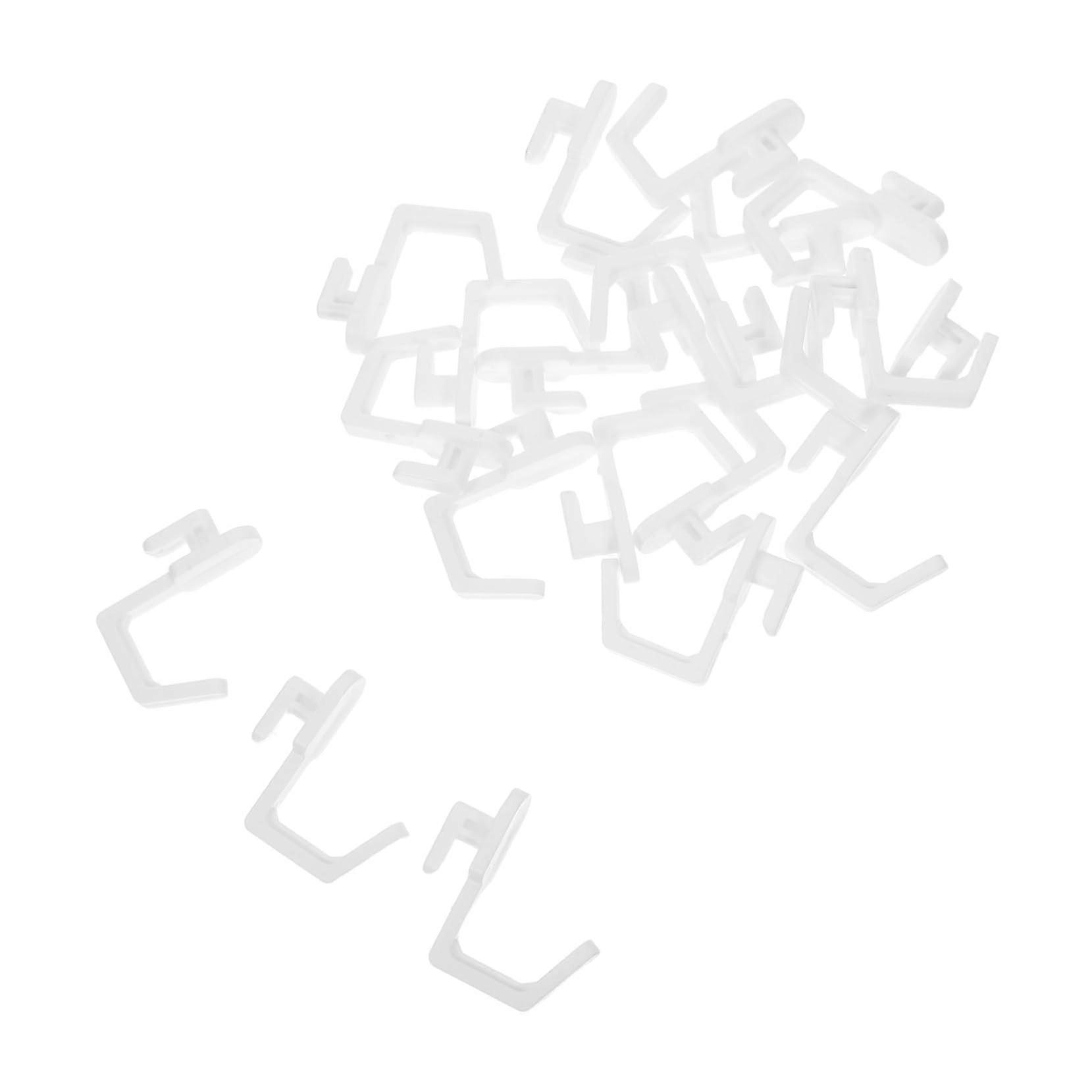 20pcs Pegboard Hooks for Garage Organization, White Wall Hooks for Tools and Kitchen Storage