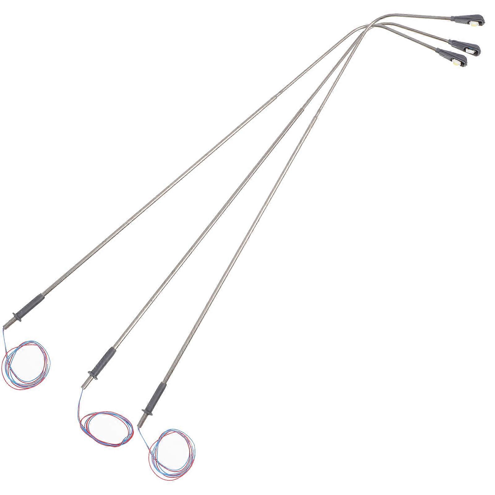 LED Light Model Metal Simulated Streetlight for Decor 3Pcs Set