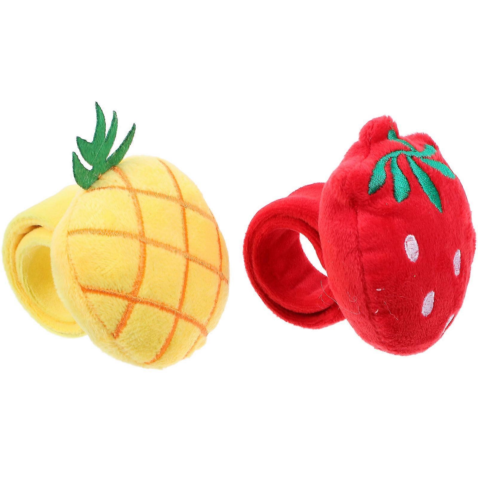 Fruit Theme Slap Bands Easter Accessory Comfortable Wear Children 2Pcs