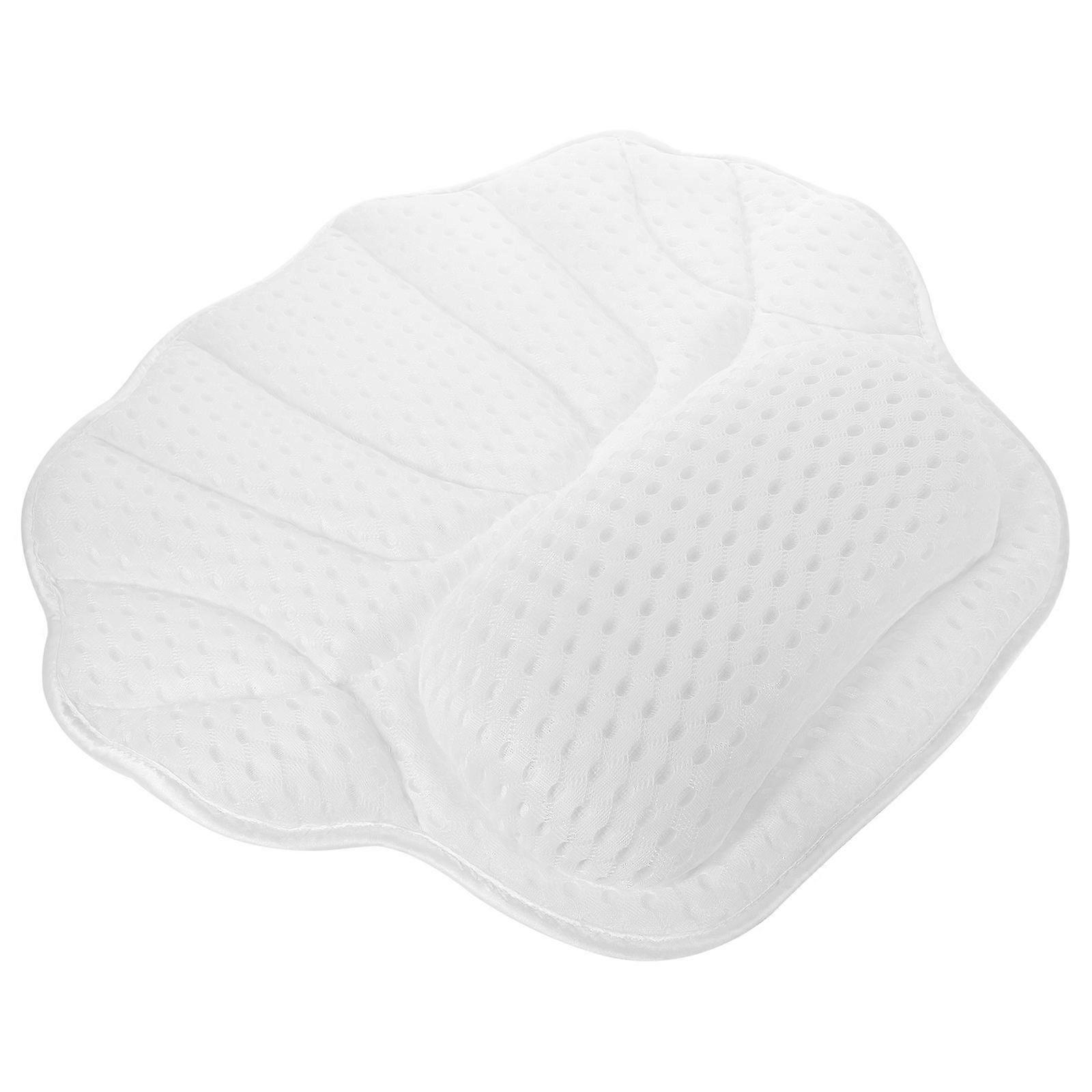 Bathtub Pillow for Soaking Tub Providing Head Support White Material