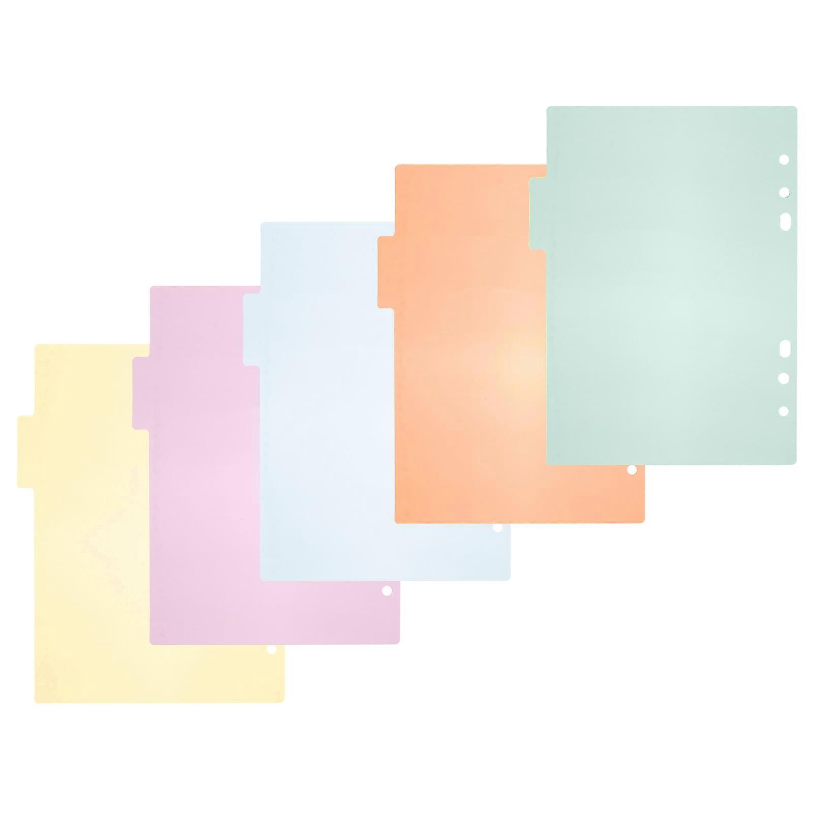 Plastic Binder Dividers Labels for Office Use 10Pcs Multicolor Tab Inserts