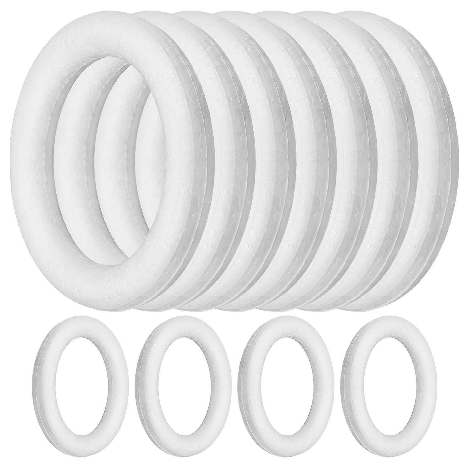 Wreath Ring Circular Accessory Foam Solid Ring Blank Design Halloween Decor Kids Creativity Development 10PCS