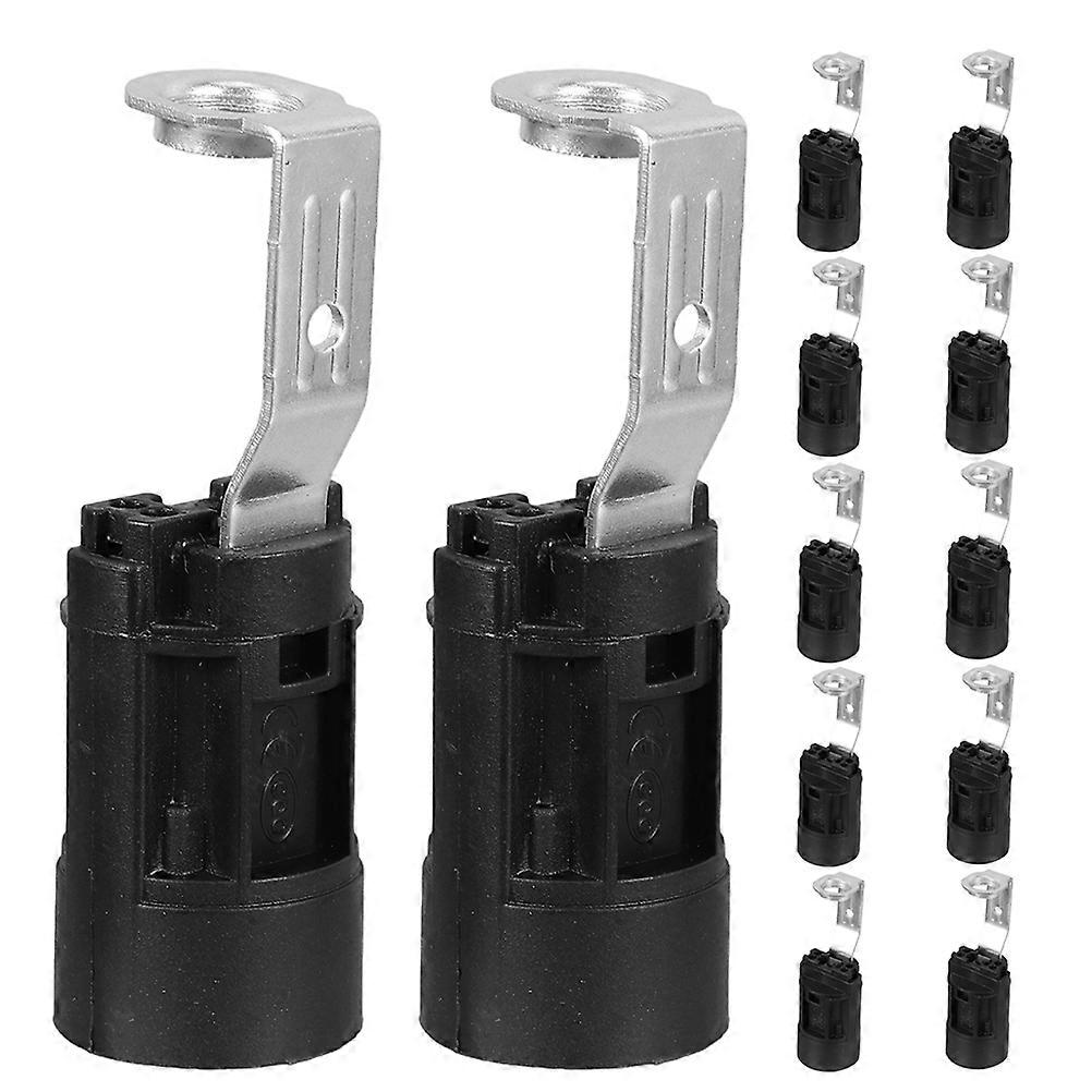 Black E14 Lamp Socket for Screw in Light Bulb Holder 36Pcs Set