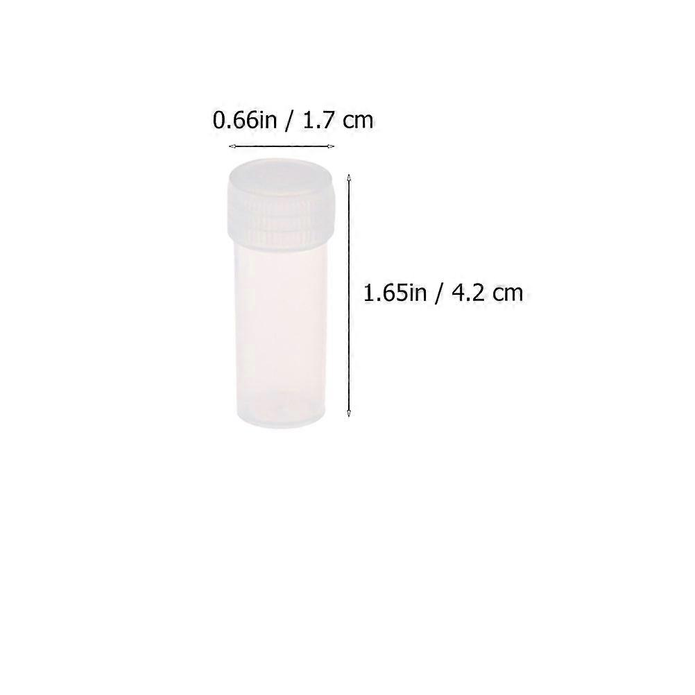 Plastic Refillable Bottles for Storage Use 50Pcs White Empty Vials with Caps