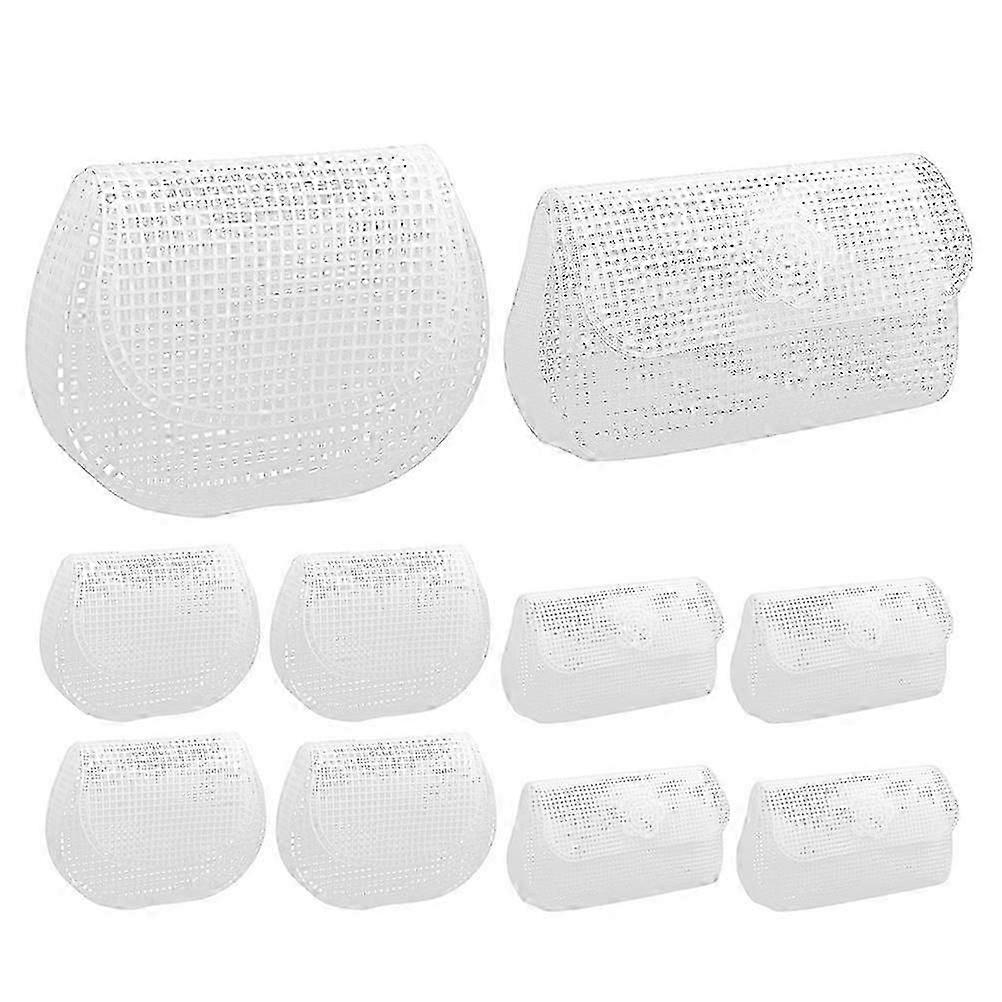 Plastic Mesh Canvas Sheets for DIY Crafting 10Sets Lightweight White Material