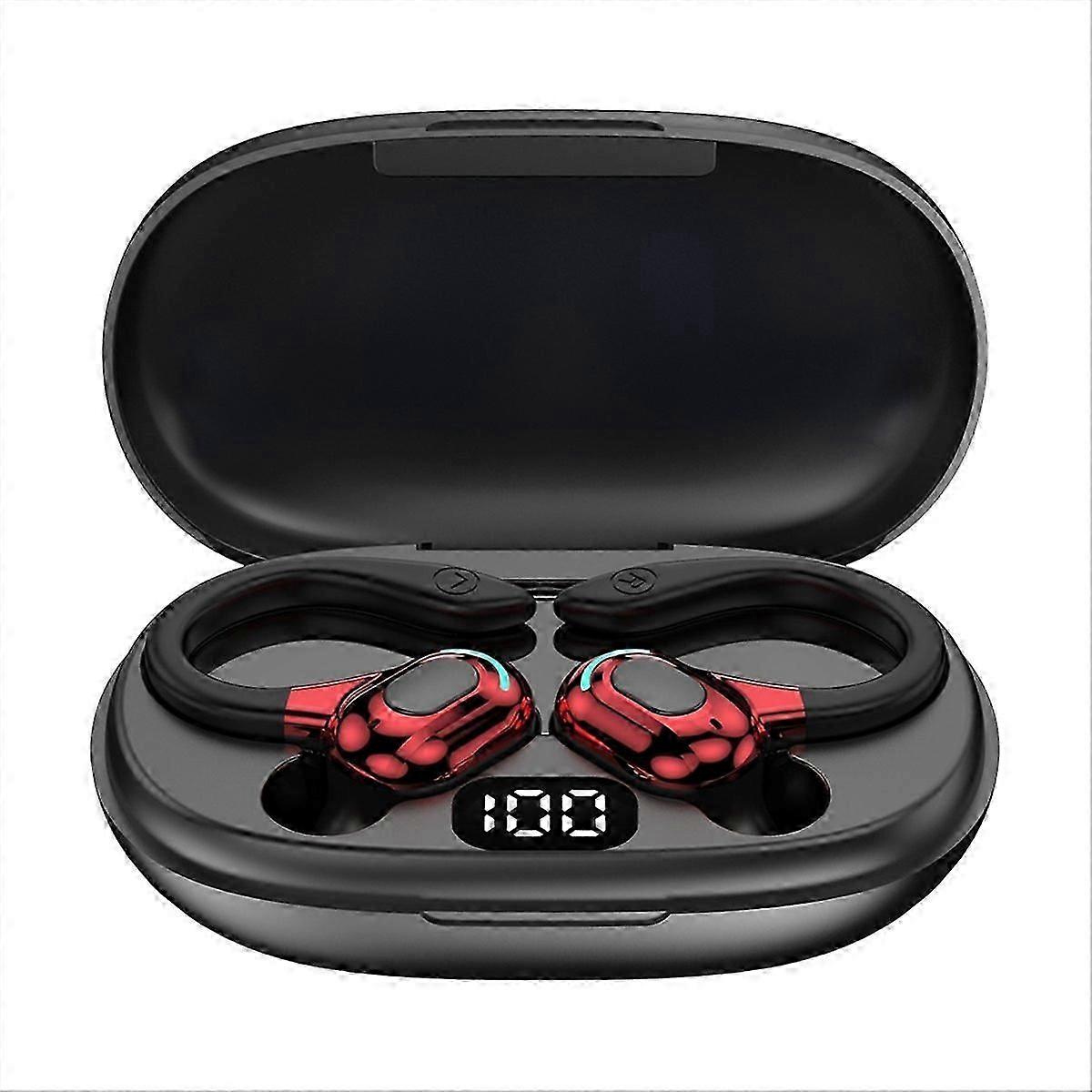 Earhook Bluetooth Headset, AI Translation, Red