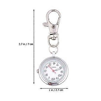 Watch with Key Buckle Quartz Pocket Watch for Men Couples Silver